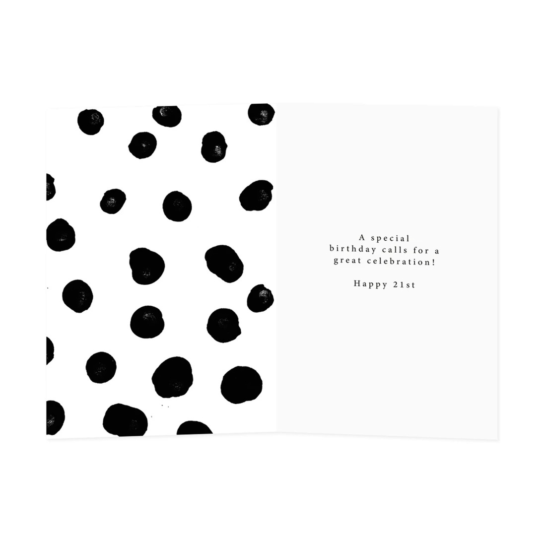 2 Hallmark 21st Birthday Card - Dots & Gold, 2 of 3