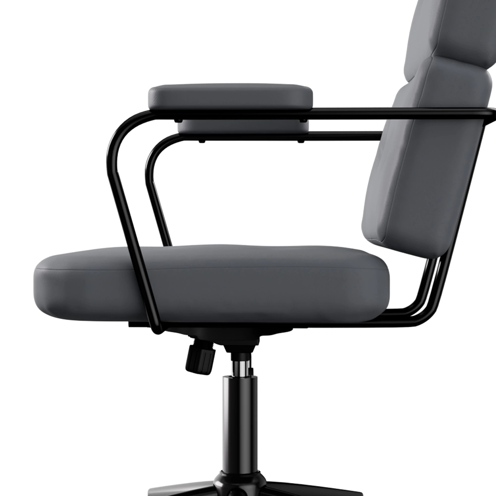 4 Levede Leather Office Chair - Grey, 4 of 7