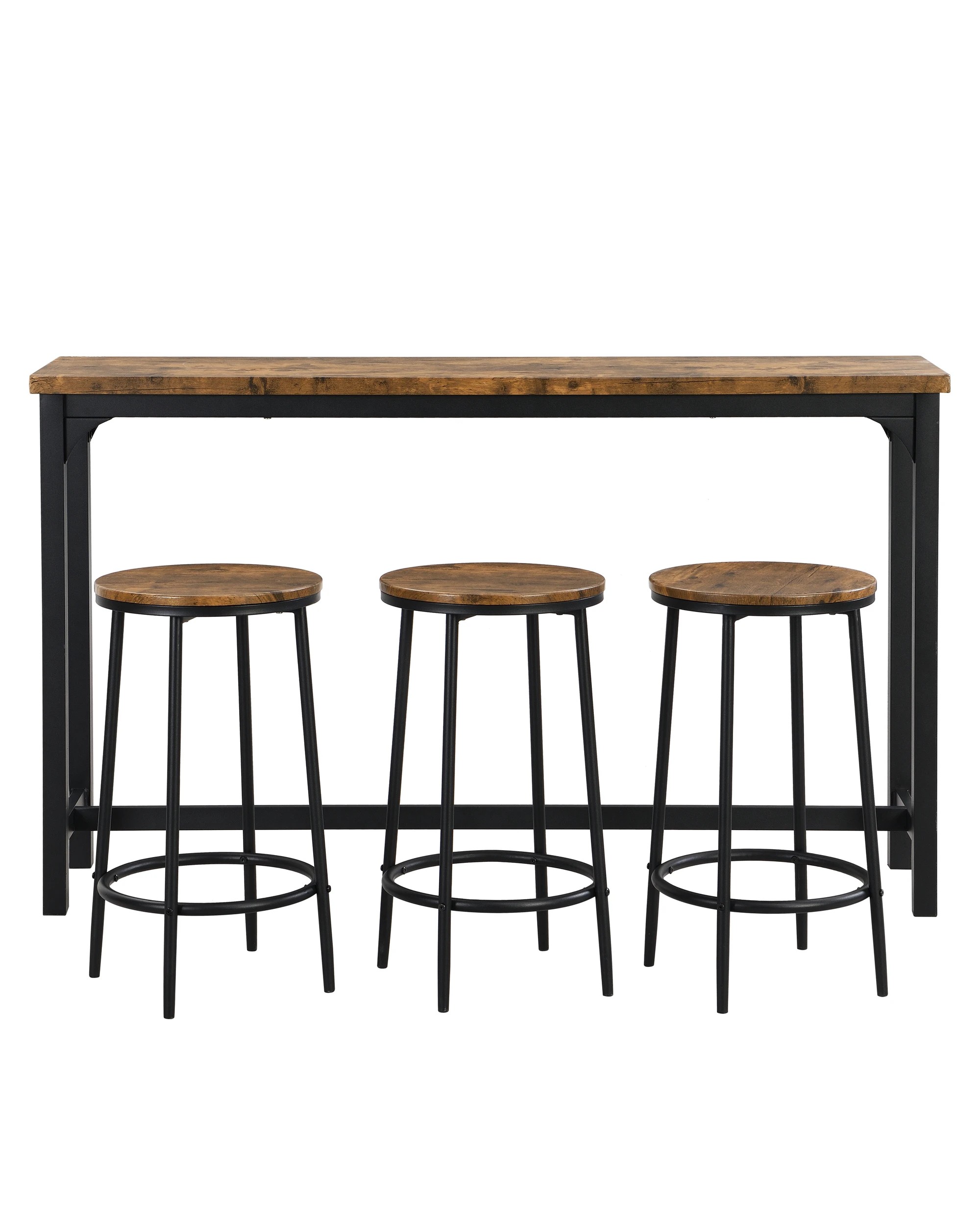1 IHOMDE 4-Piece Console Table with 3 Stools, 1 of 10