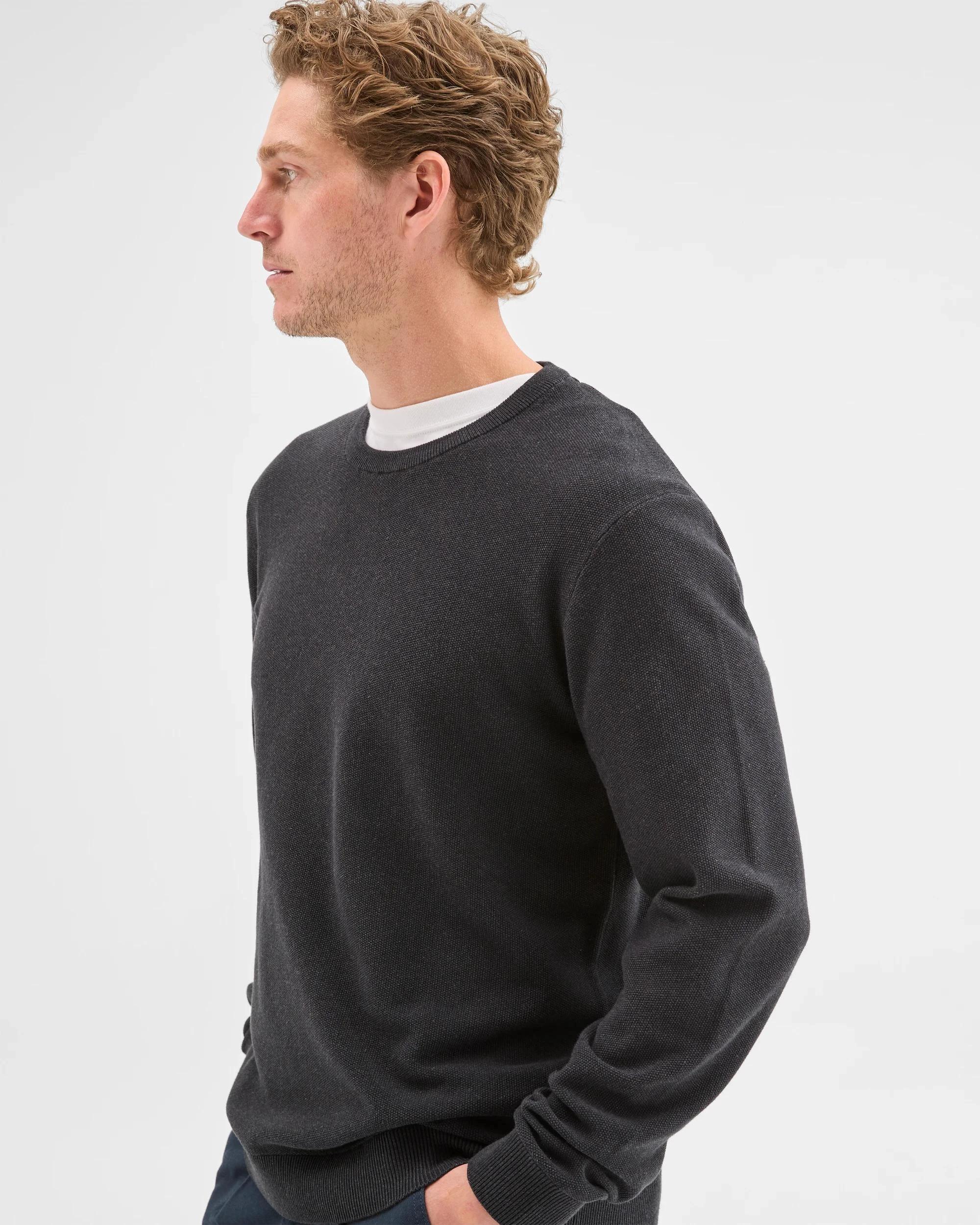 4 Target Australian Cotton Crew Knit Jumper BLACK MARLE, 4 of 6