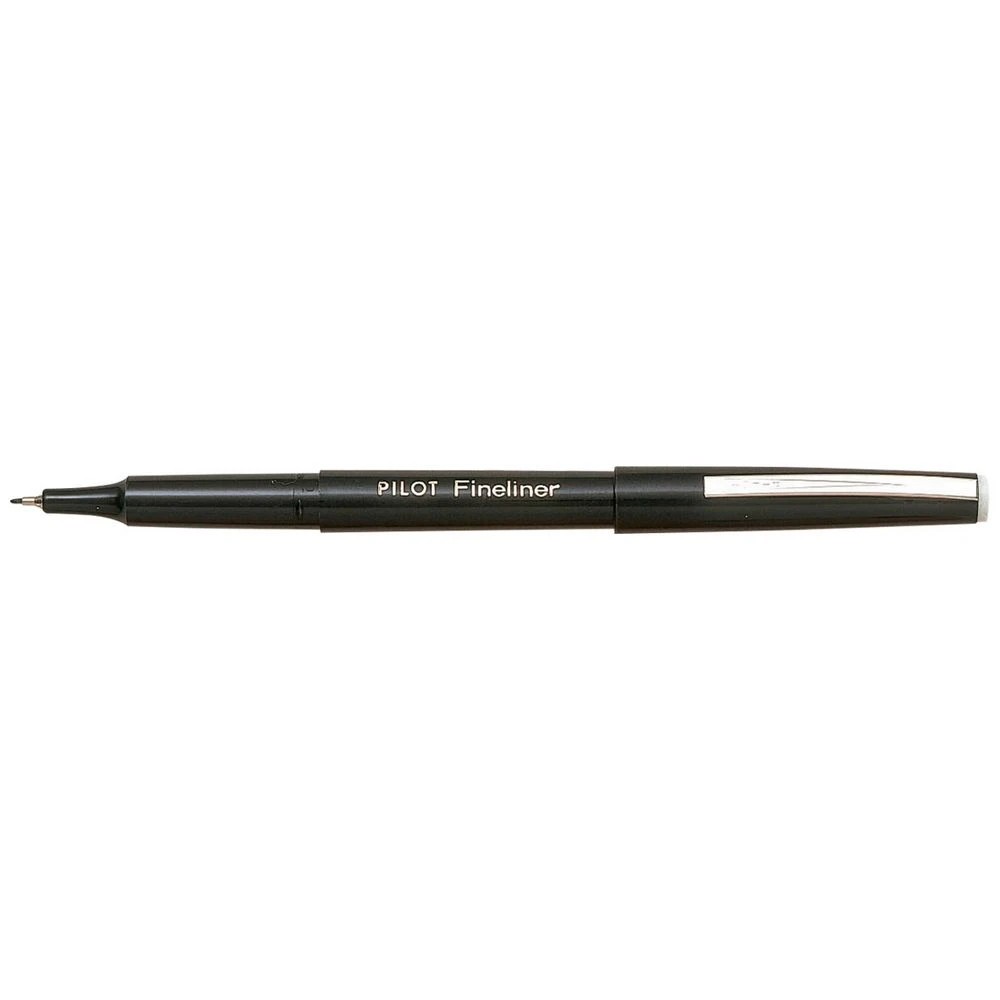 1 PILOT 0.4mm Fineliners Black 12 Pack, 1 of 2