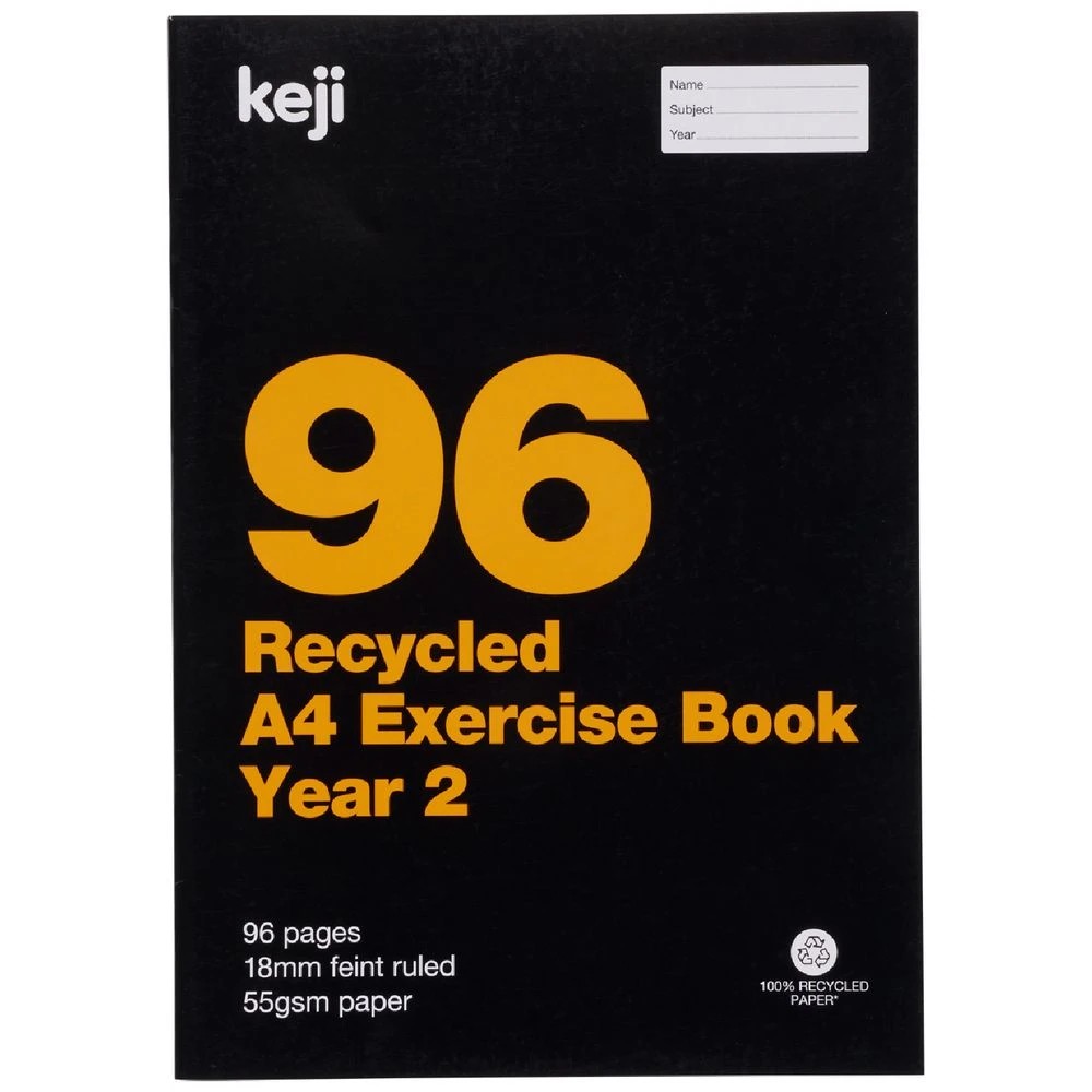 3 Keji A4 55gsm 18mm Ruled Exercise Book Year 2 QLD 96 Page, 3 of 3