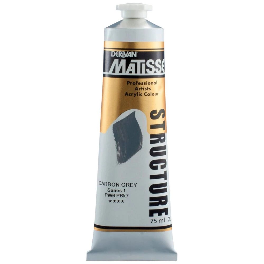 1 Derivan Matisse Structure Paint 75mL Carbon Grey S1, 1 of 2