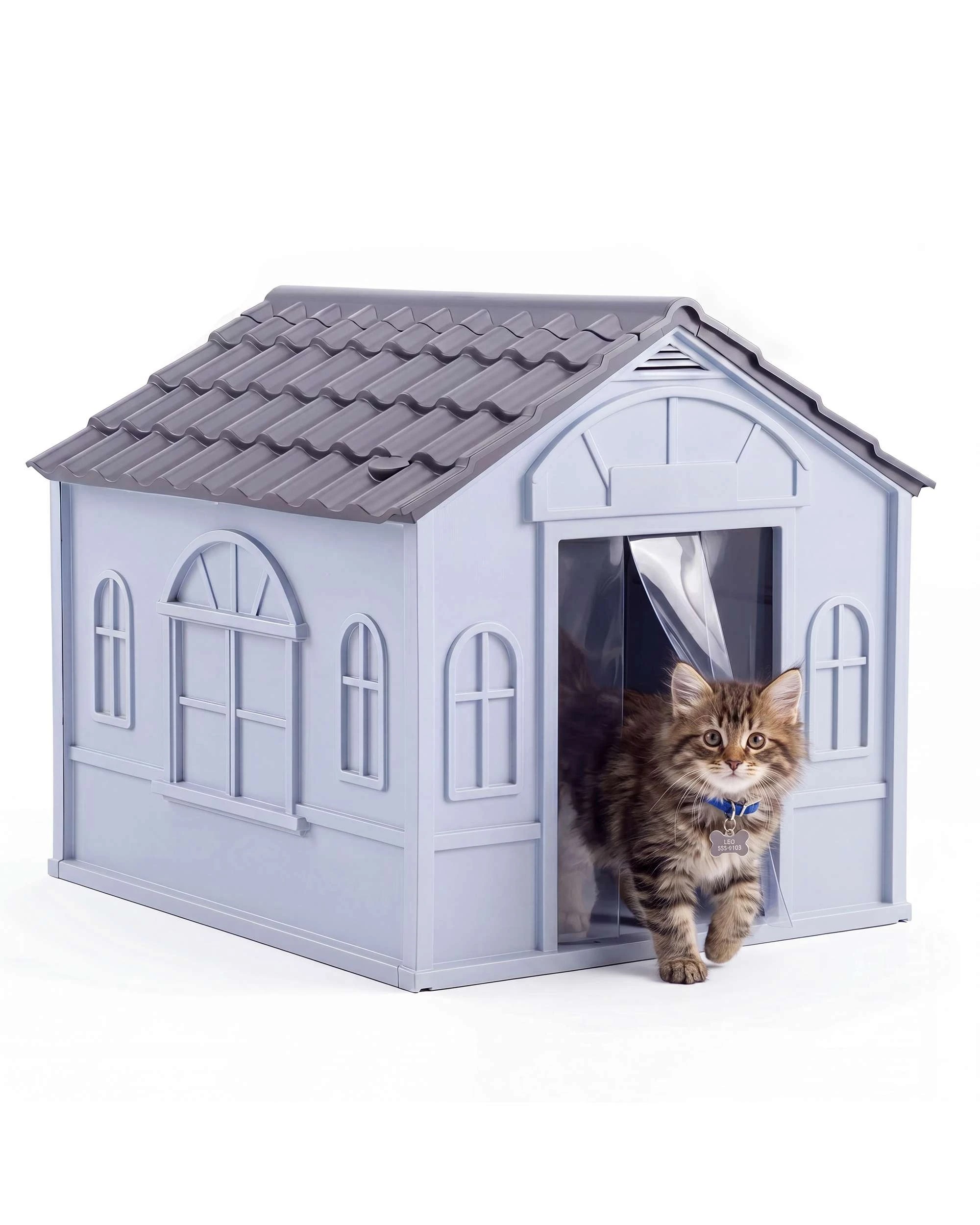 1 Advwin Large Durable Outdoor Dog House Pet Kennel w/Hidden Vent, 1 of 9