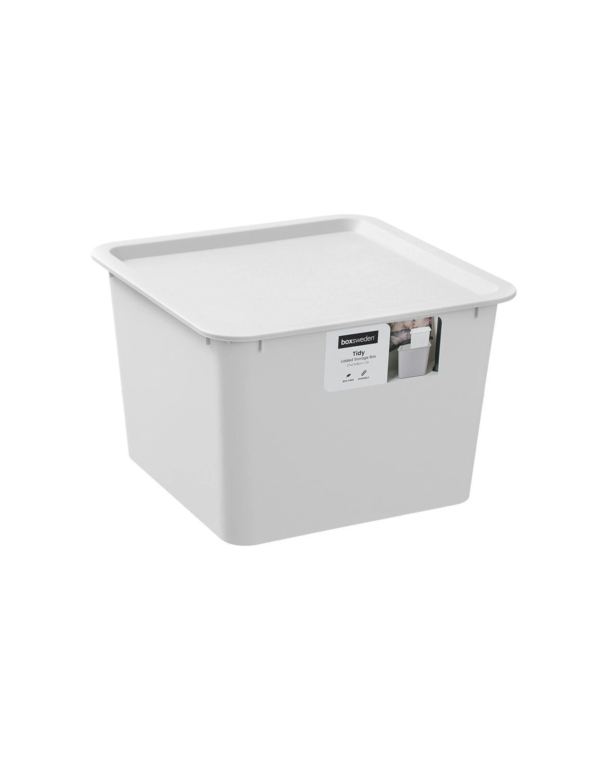 2 Boxsweden 6PK Stackable Tidy Storage Box With Lid 27cm 12L - Assorted, 2 of 9