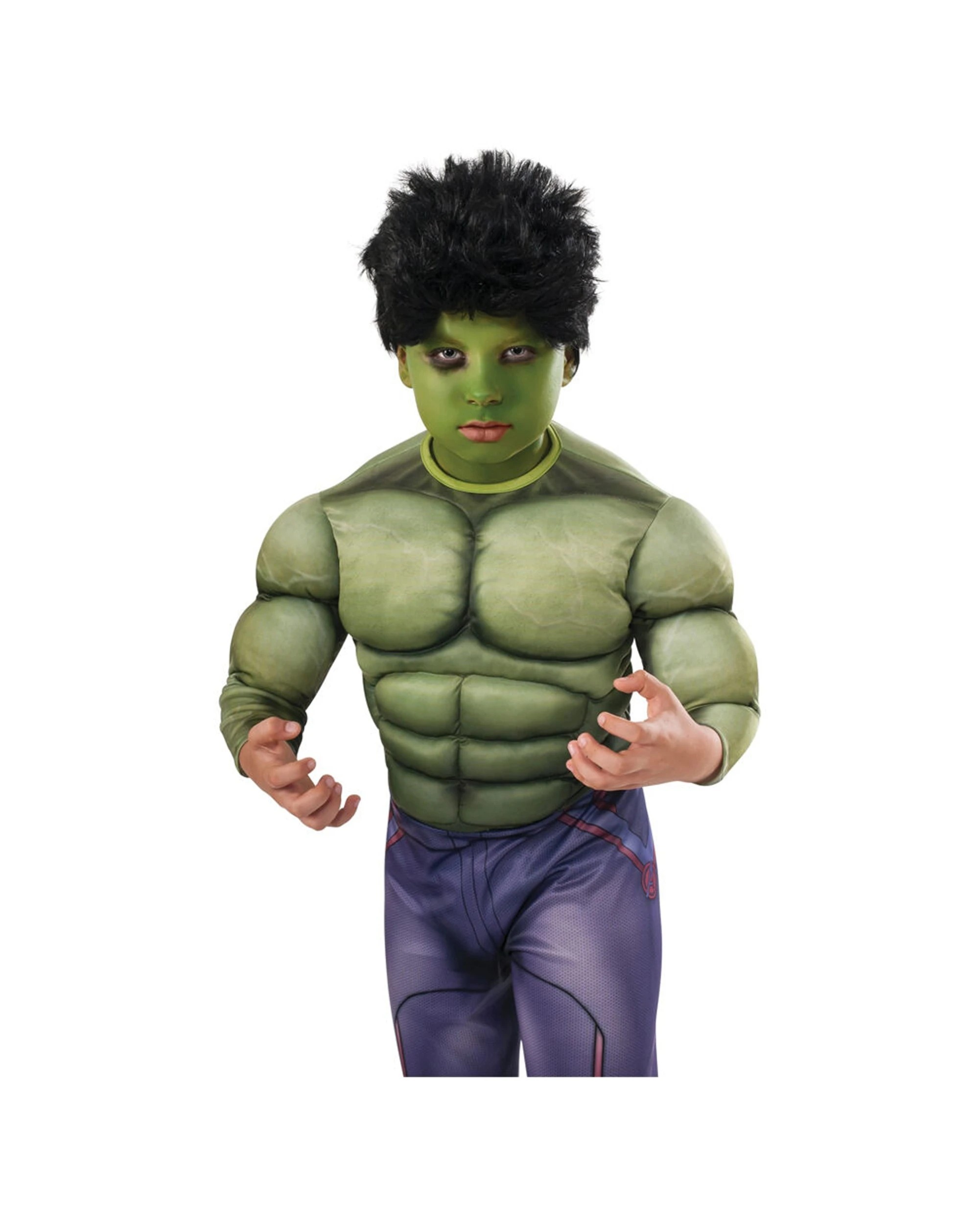 1 Marvel Hulk Wig Kids Children Short Hair Dress Up Costume, 1 of 2