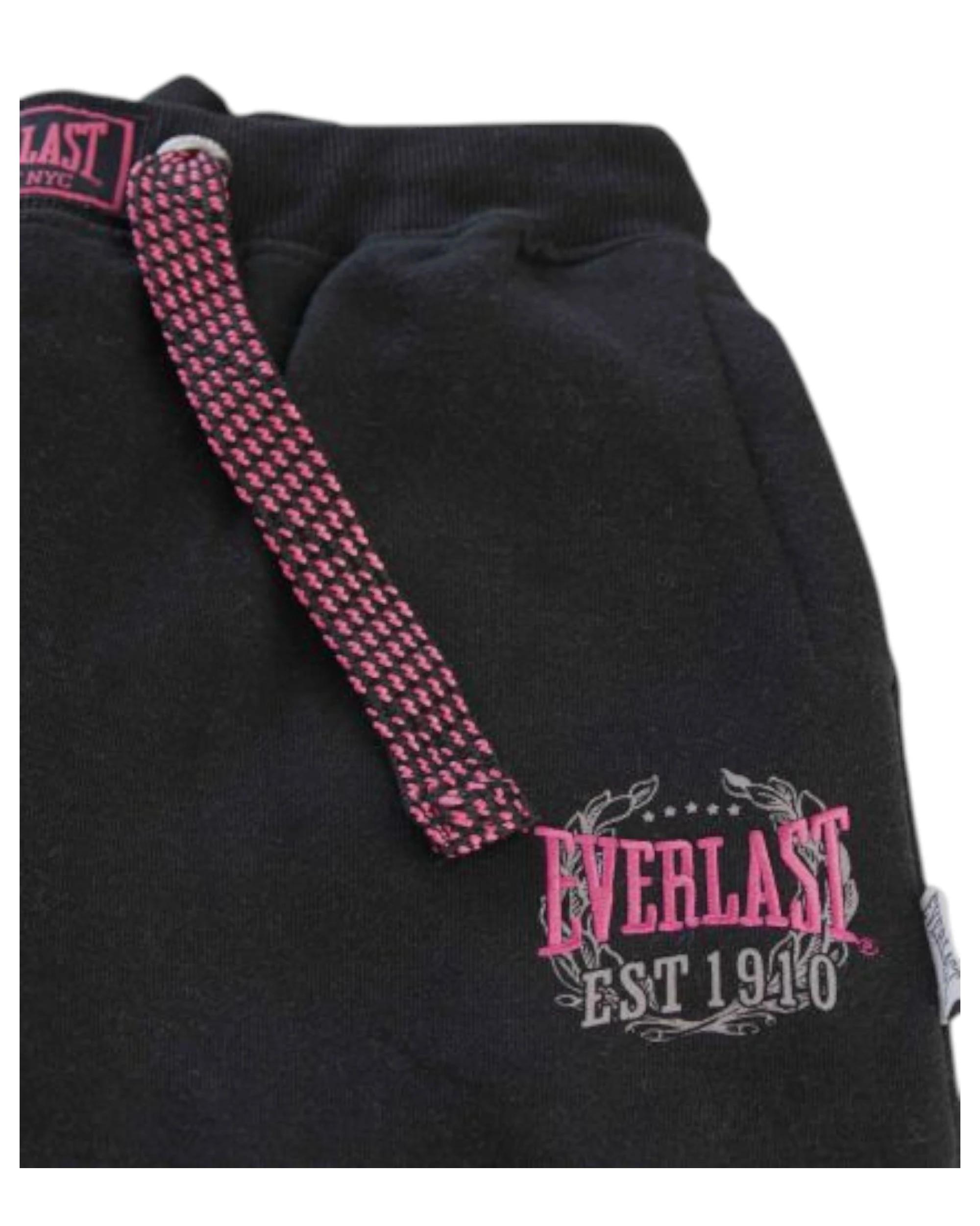 2 Everlast 2 Pack Womens Jogging Sport Pants BLACK, 2 of 3