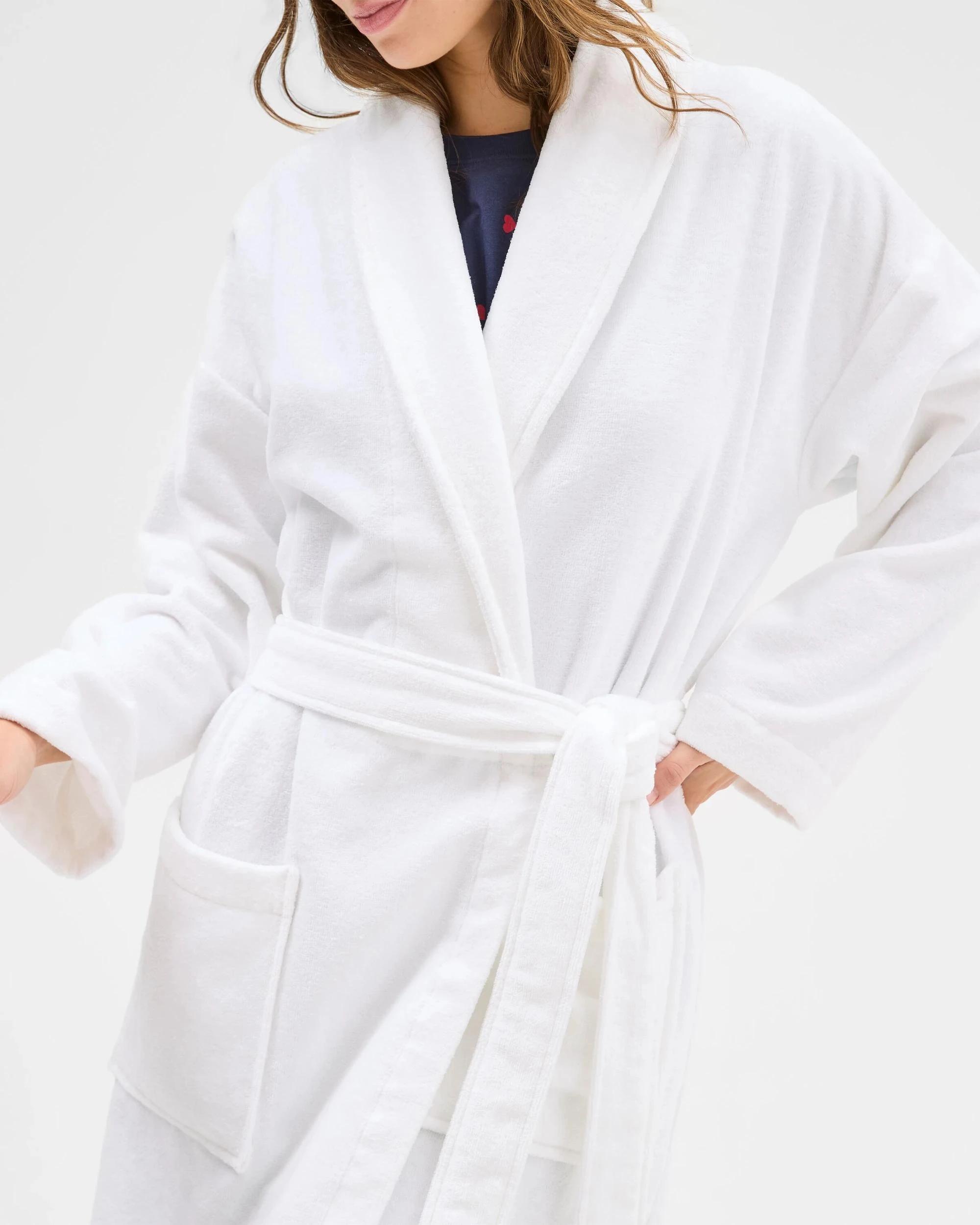 5 Target Woman Towelling Robe WHITE, 5 of 5