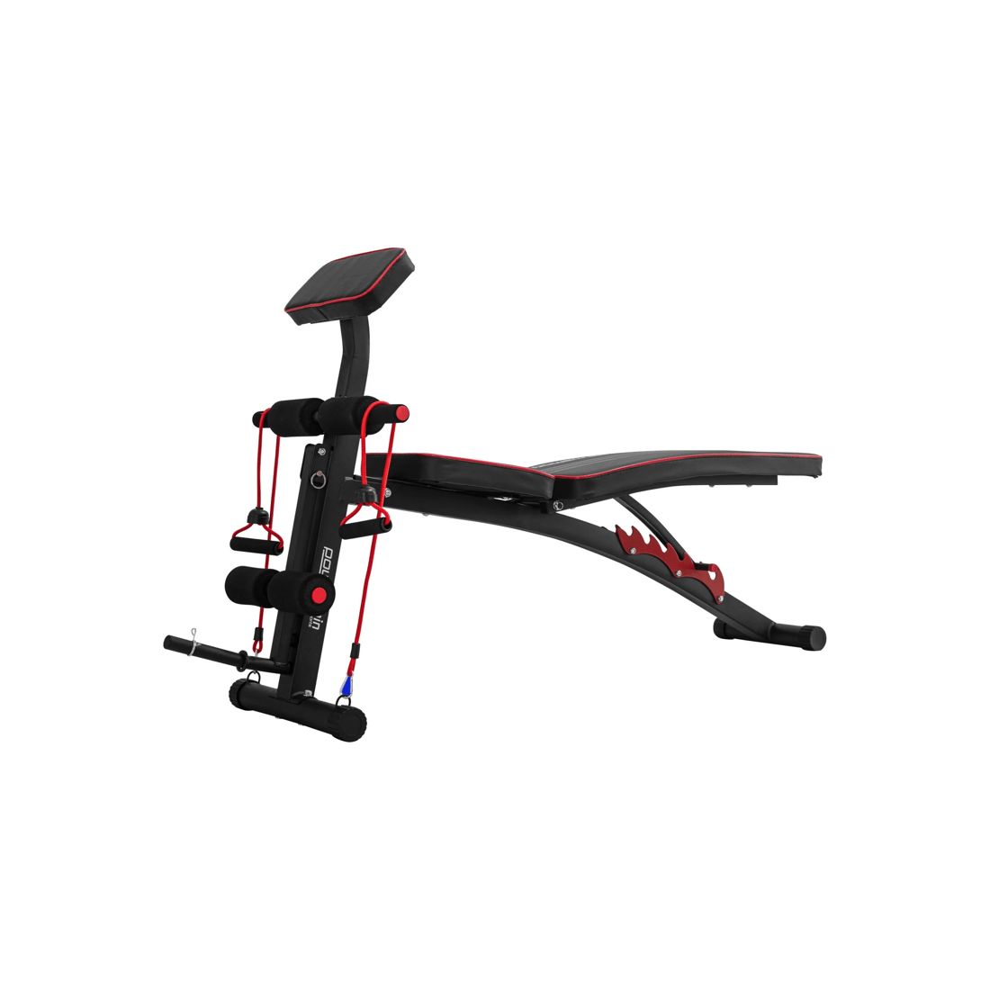 6 Powertrain Adjustable FID Home Gym Bench with Preacher Curl Pad, 6 of 6