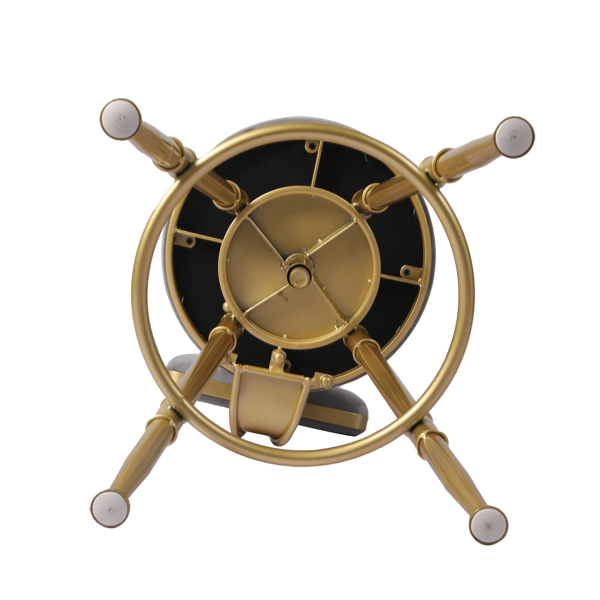 4 Levede 2x Velvet Bar Stool - Grey, 4 of 6