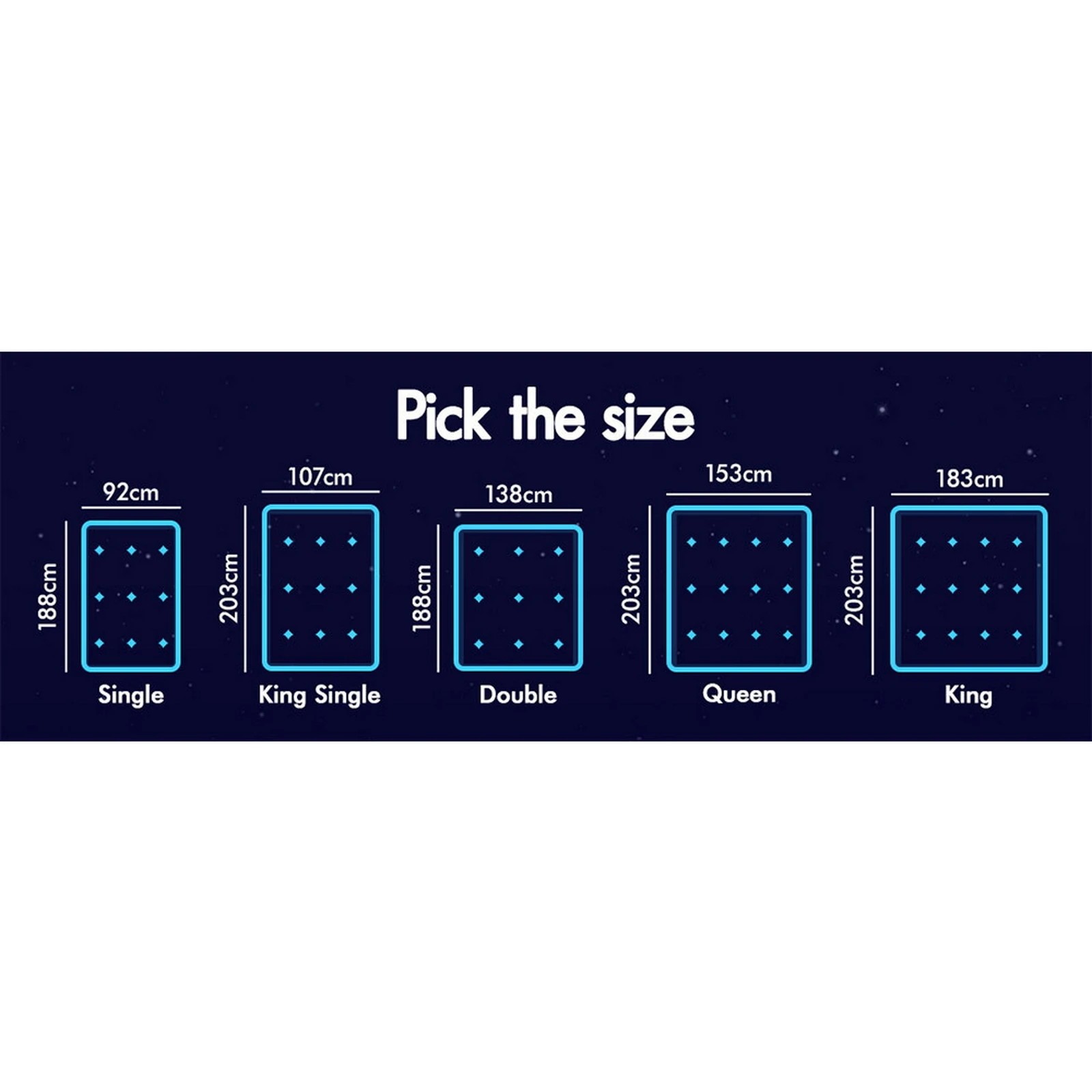 10 Starry Eucalypt Mattress Pillow Top Foam Bed Bonnell Spring 24cm - King Bed, 10 of 10