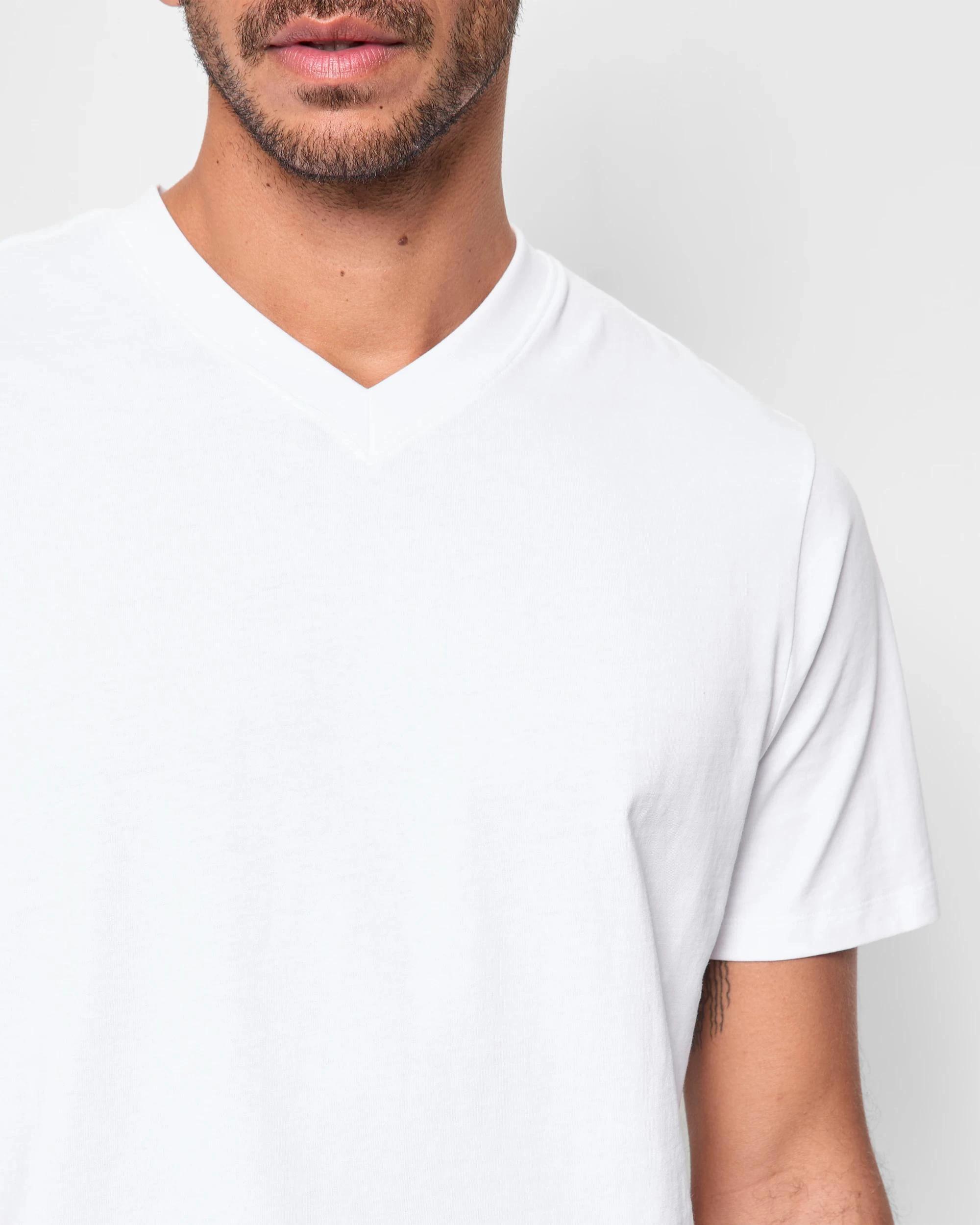 5 Target Australian Cotton V-Neck T-Shirt WHITE, 5 of 5