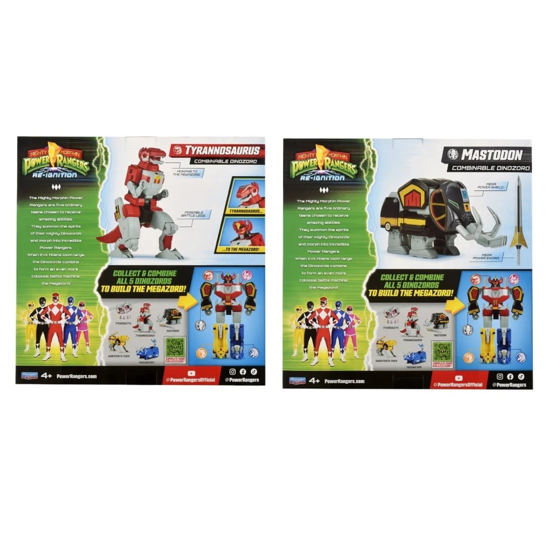 6 Mighty Morphin Power Rangers Re-Ignition Combinable Dinozord Toy - Assorted, 6 of 6