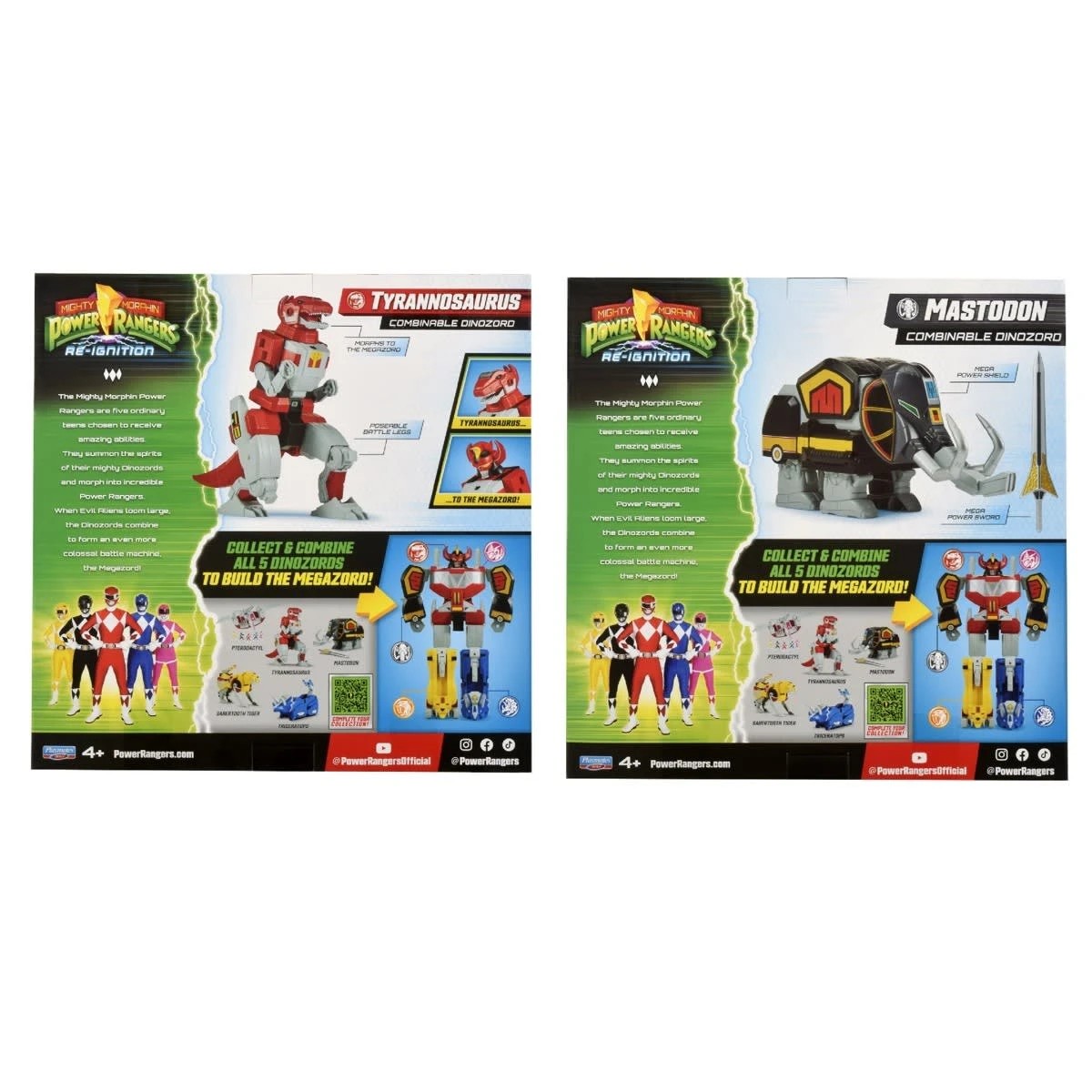 6 Mighty Morphin Power Rangers Re-Ignition Combinable Dinozord Toy - Assorted, 6 of 6