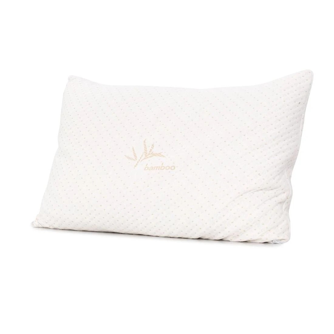 3 Giselle Bedding Memory Foam Pillow Bamboo Cover Twin Pack - White, 3 of 8