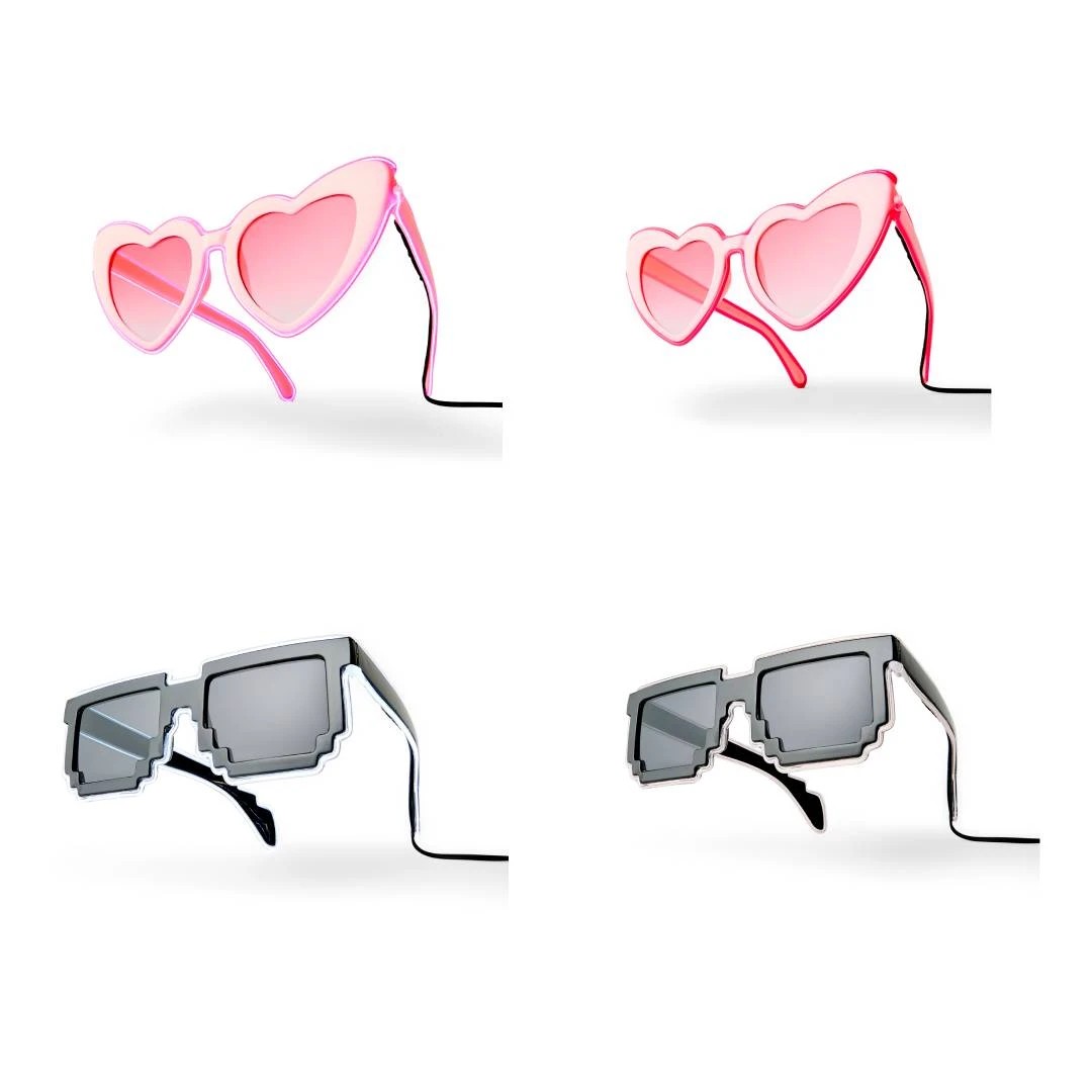 4 Light Up Glasses - Assorted, 4 of 6