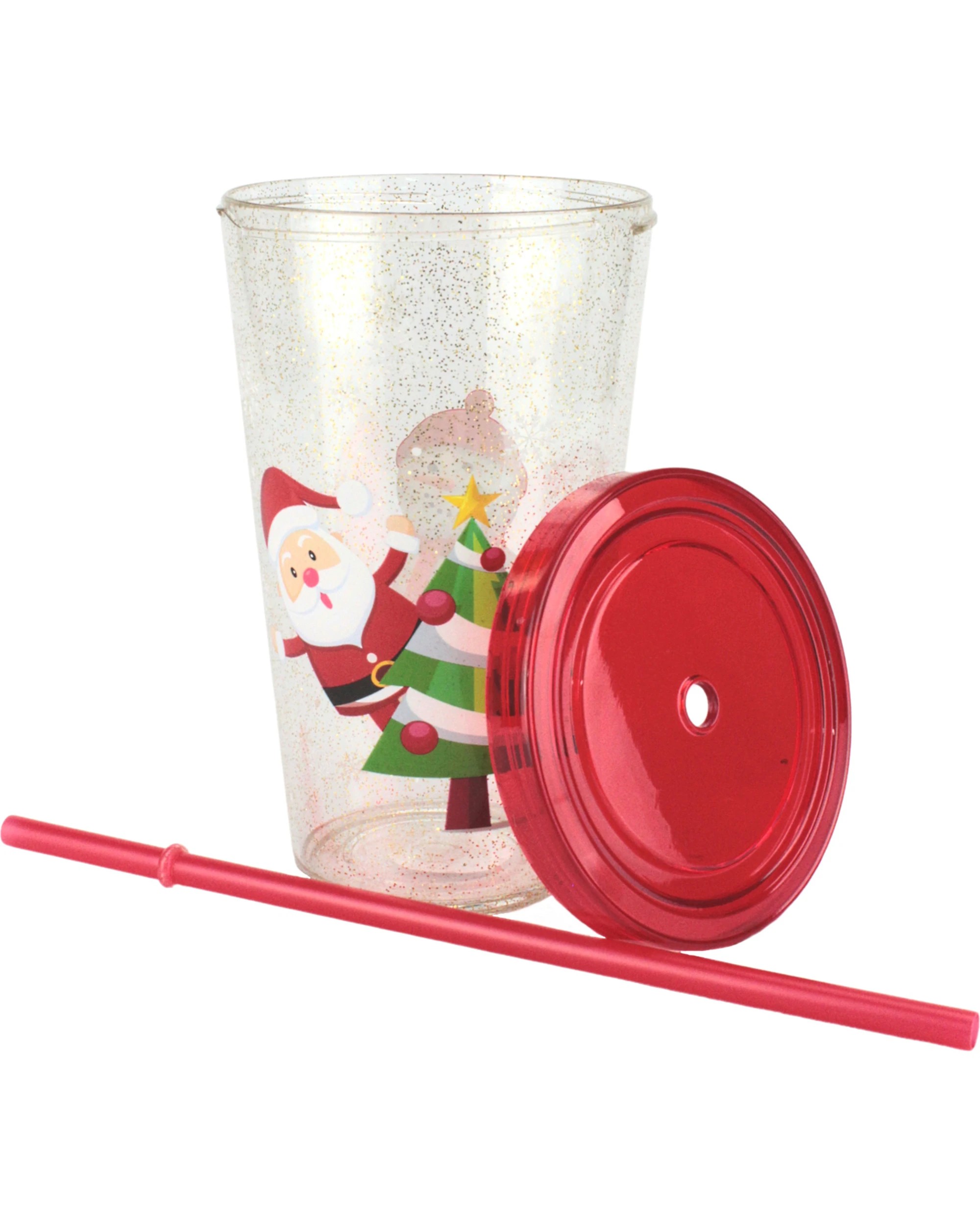 3 Festive Magic Christmas Novelty Tumbler Cup With Straw Assorted, 3 of 5