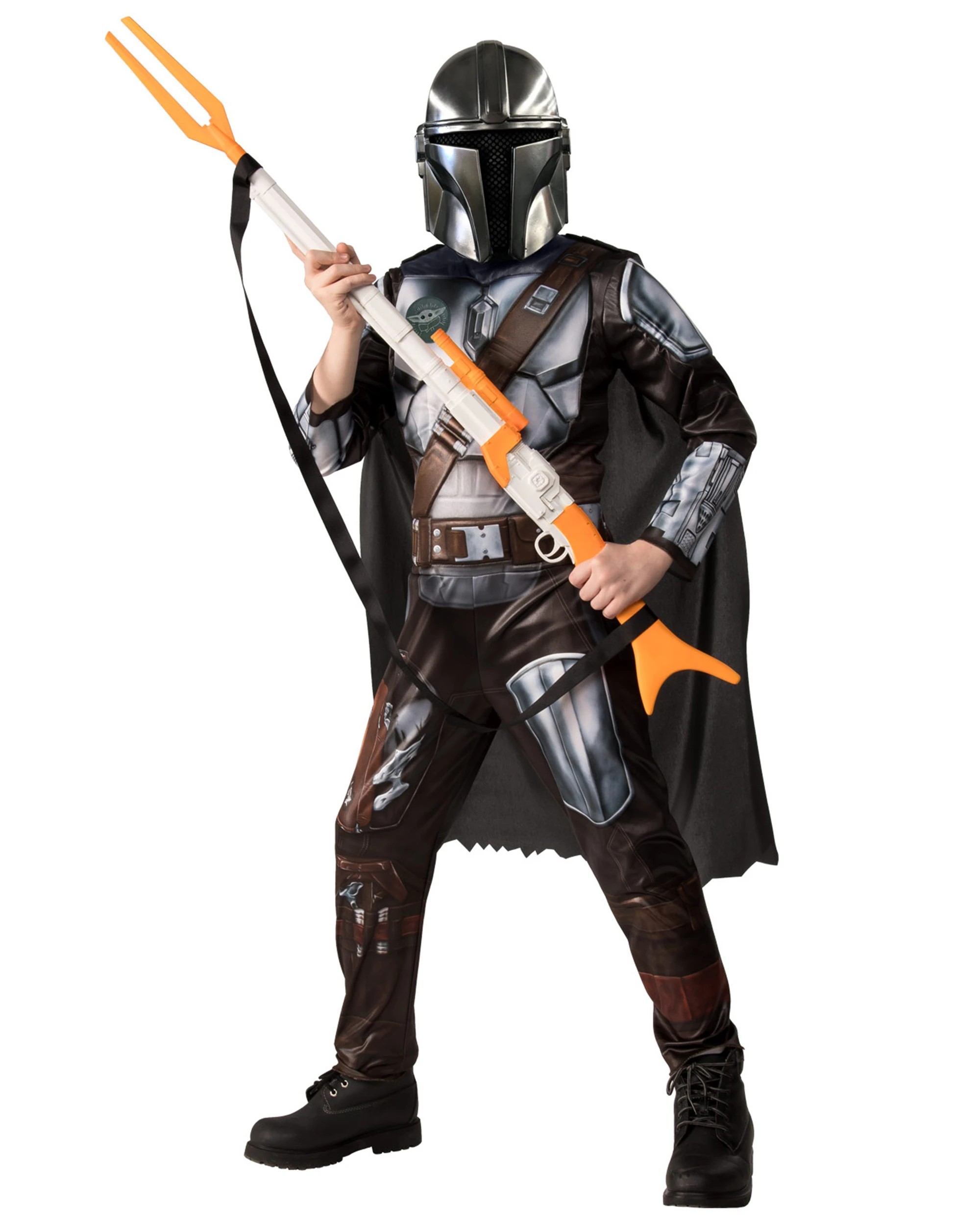 1 Disney Star Wars Mandalorian Kids Costume Size 6 - 8yrs - Brown, 1 of 4