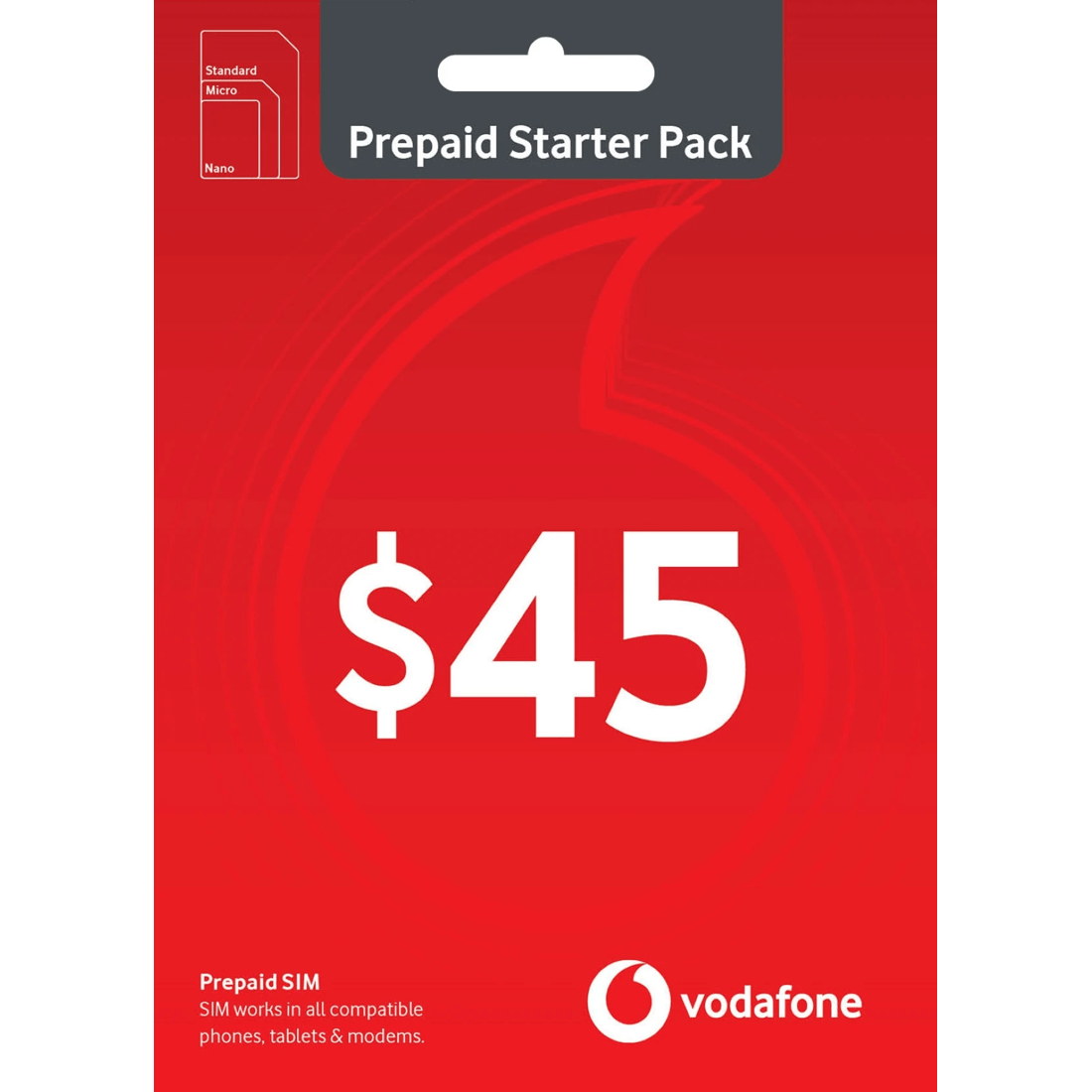 1 Vodafone $45 Prepaid SIM Starter Pack, 1 of 2