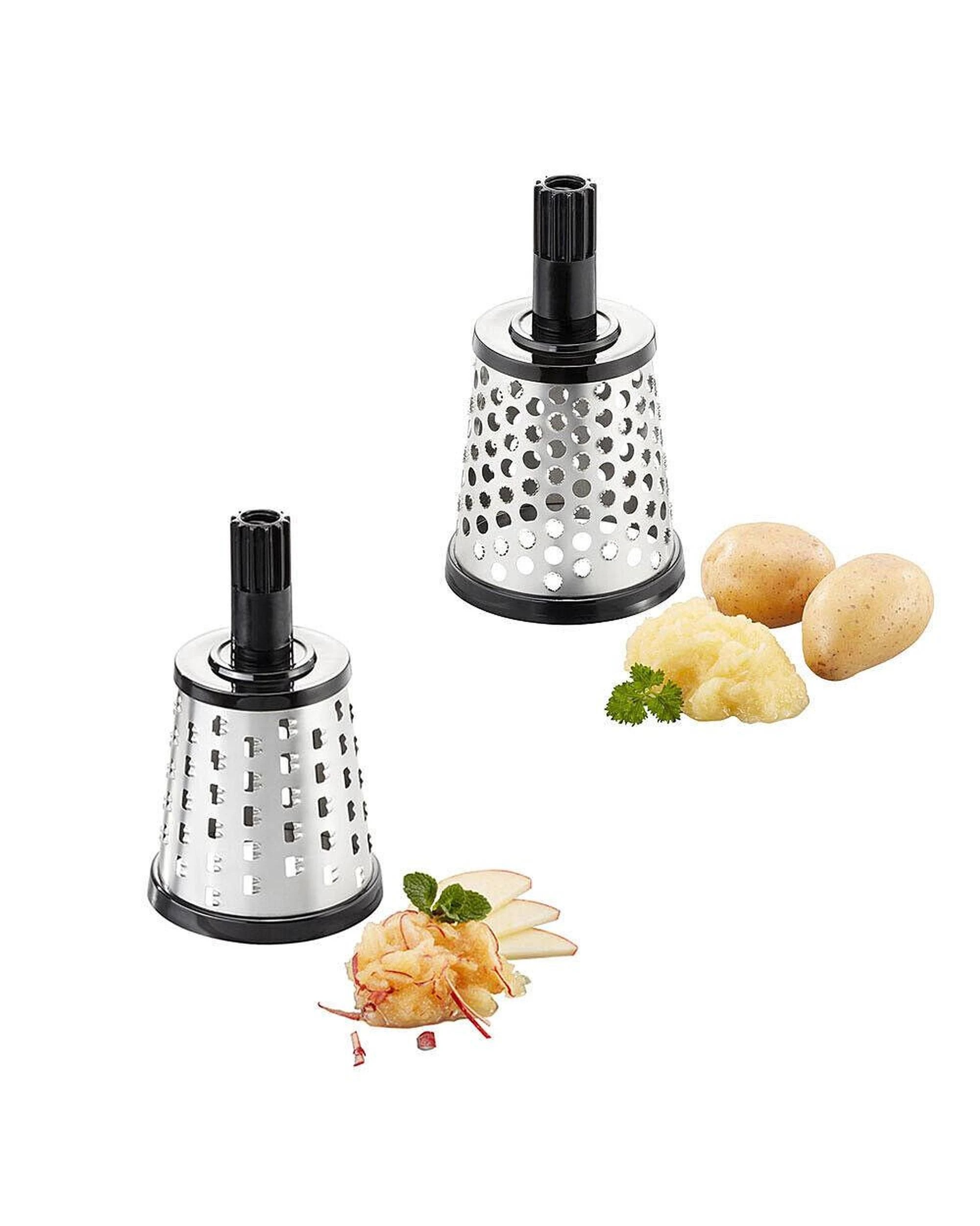 3 Gefu Transforma Rotary Grater with 3 Drums Black, 3 of 3