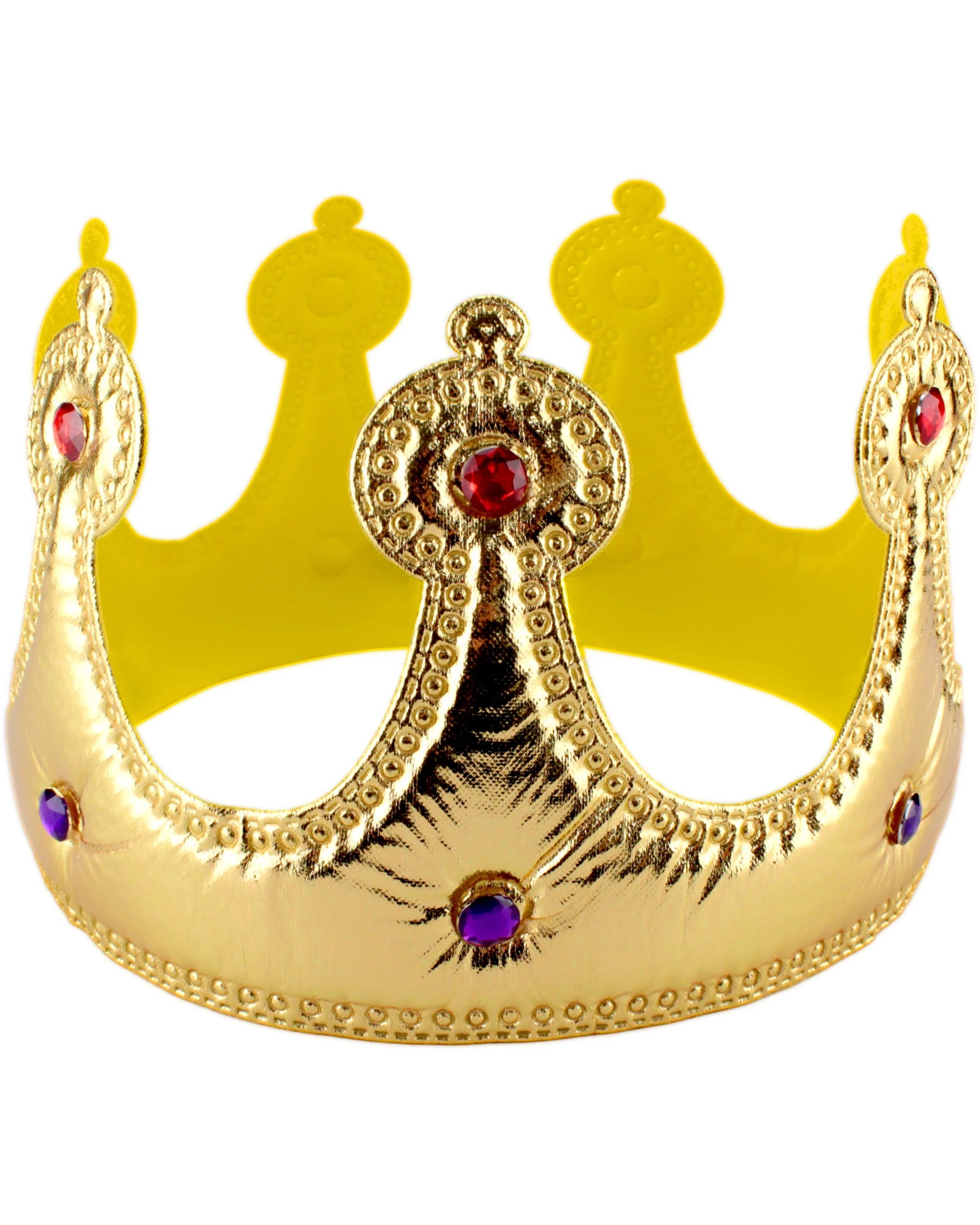 1 JD Party Gold Jewelled Fabric Royal Crown, 1 of 1