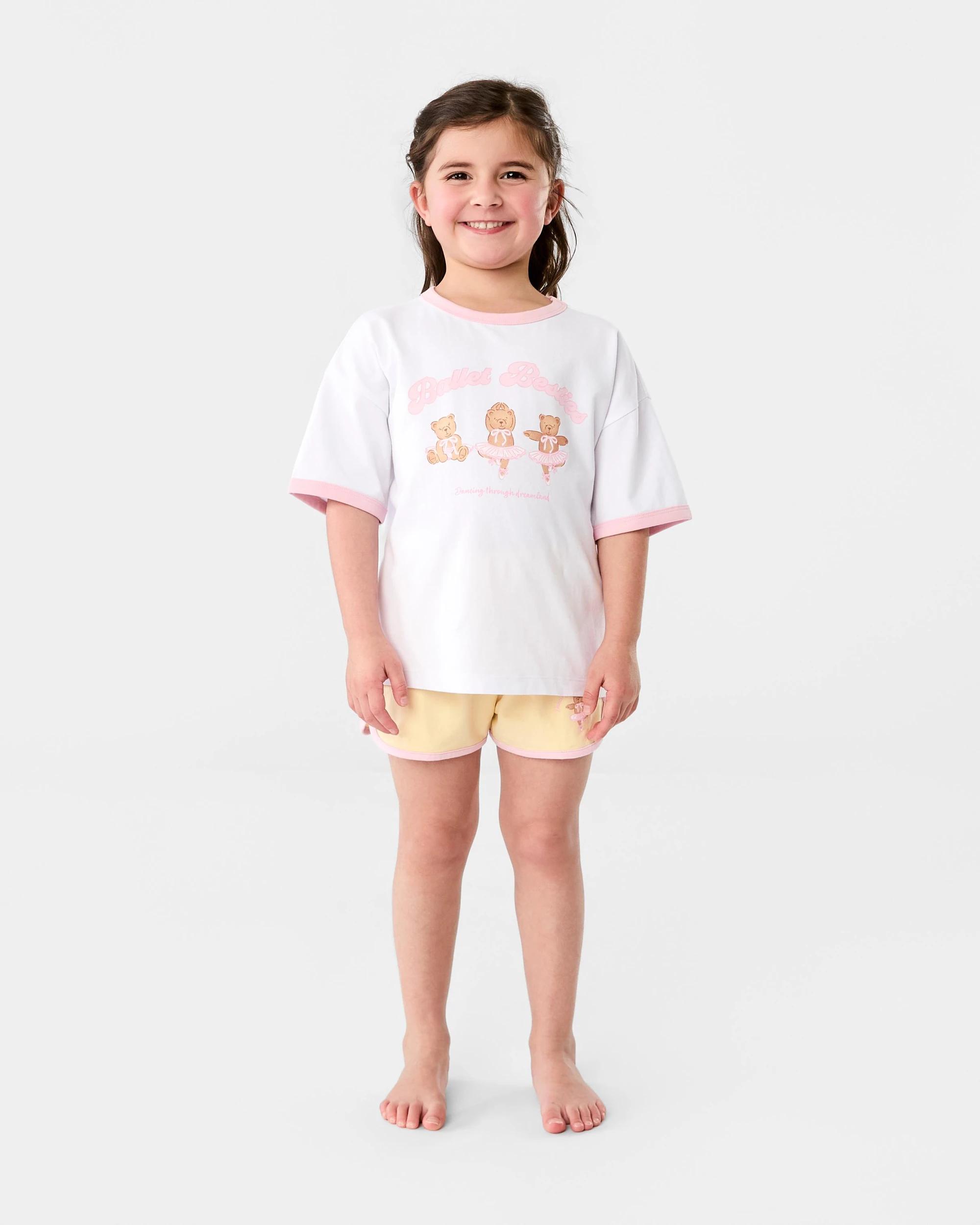 7 Short Sleeve Lounge Pyjama Set Wht Bestie, 7 of 10