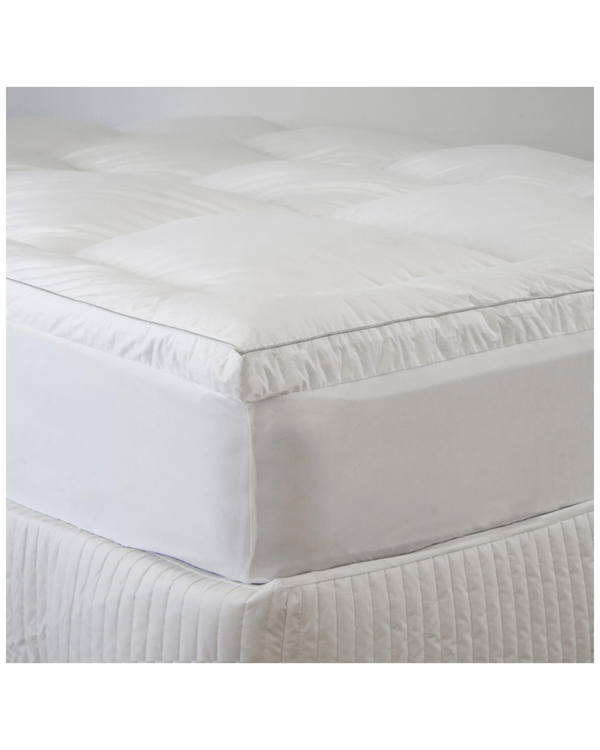 1 Ardor 2800GSM Single Bed Microfibre Mattress Topper Cotton Polyester Snug Fit - Single Bed - White, 1 of 3