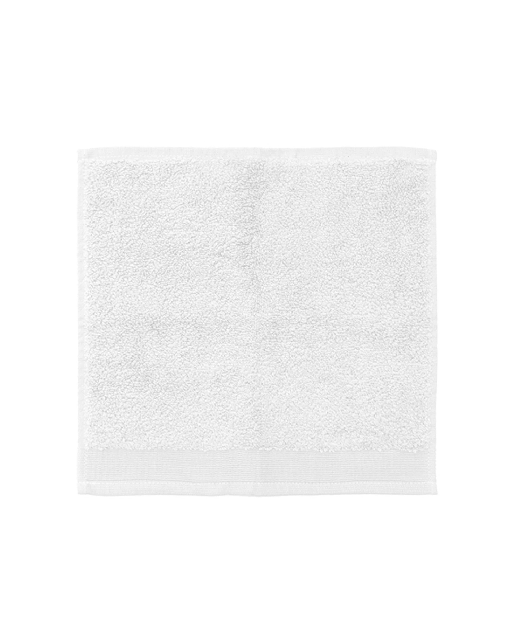3 Bambury Elvire Face Washer 600gsm Soft Absorbent Cotton Ribbed Edge - White, 3 of 3