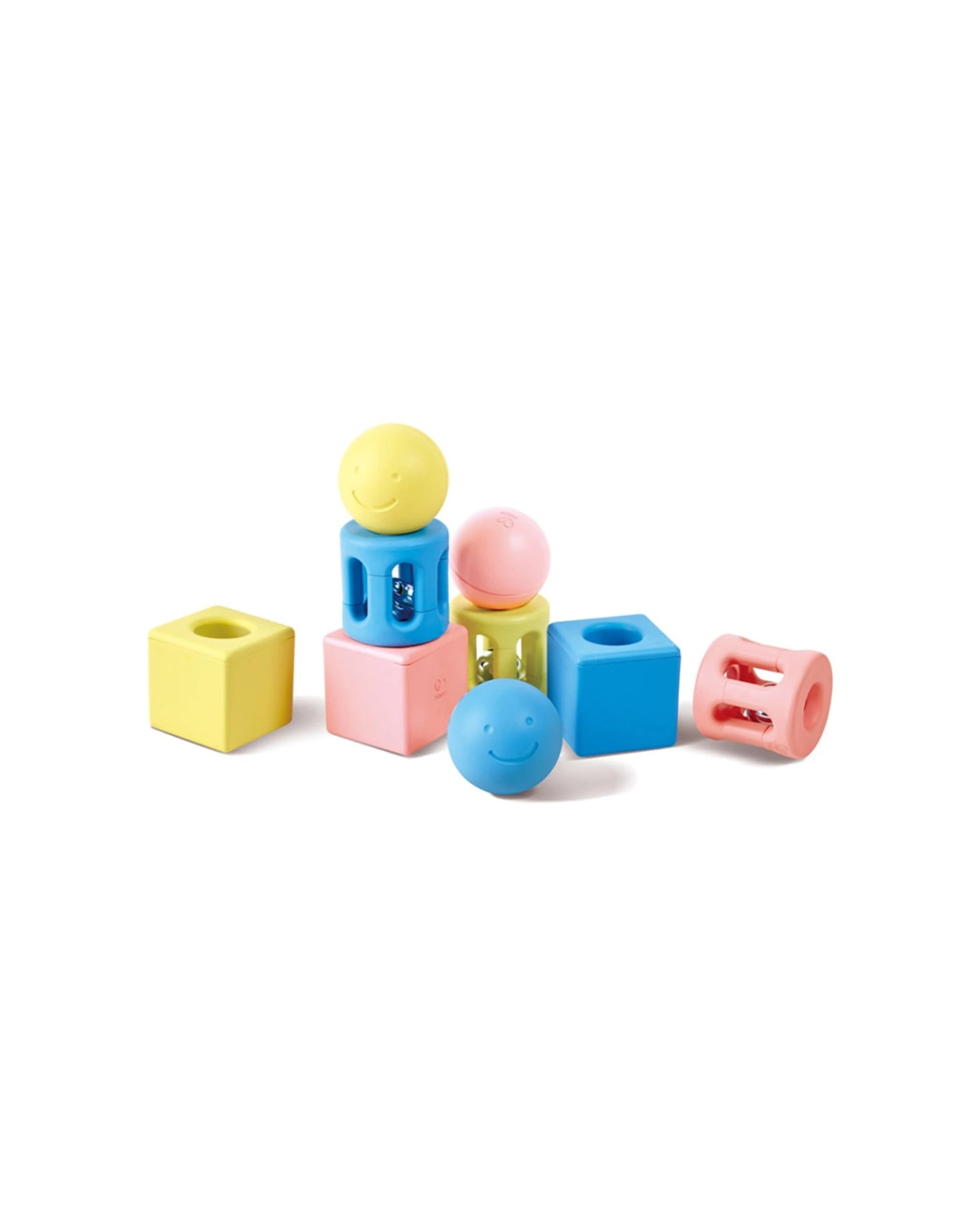 1 Hape Geometric Rattle Trio Rice Material Baby Toys Kids 3 Pack Set - Multi, 1 of 3
