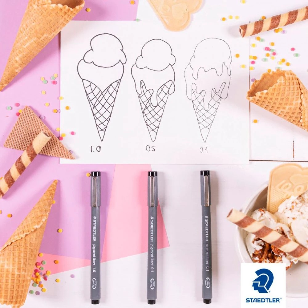 5 Staedtler Pigment Liner 0.1mm Black, 5 of 7