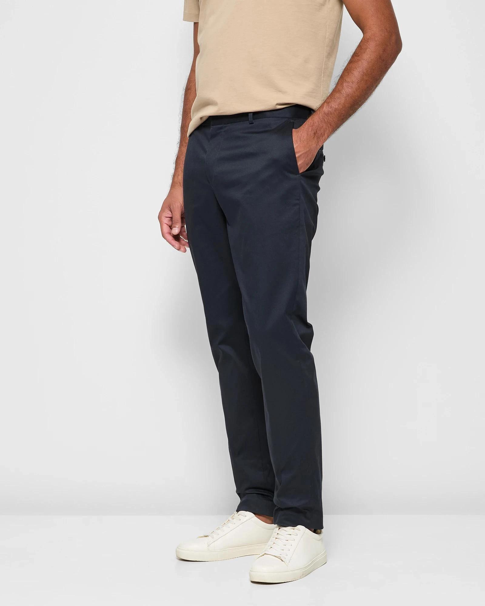3 Tailored Chino Pants - Preview NAVY BLUE, 3 of 7