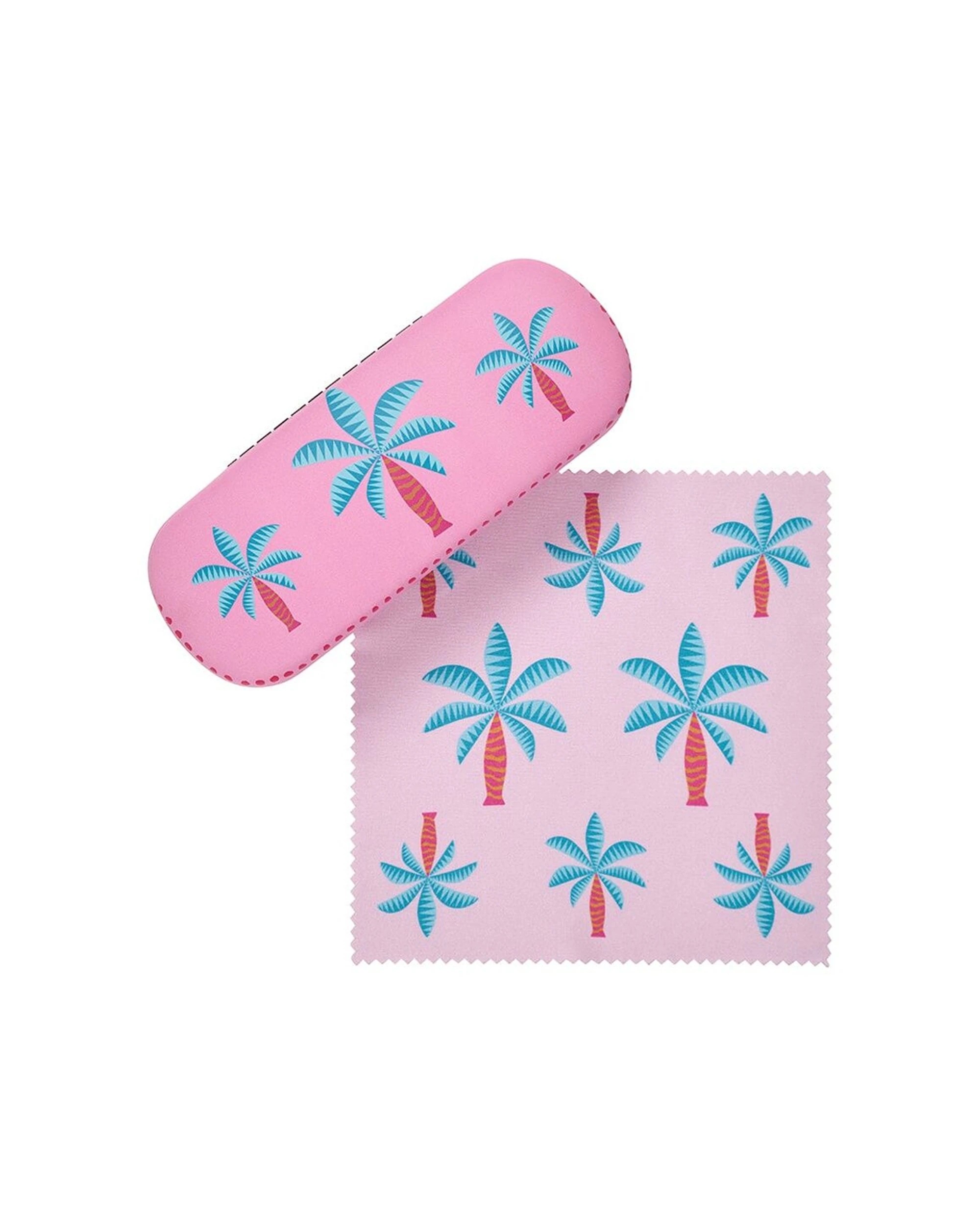 2 Annabel Trends Glasses Case Combo With Matching Cloth Fiesta Palm - Multi, 2 of 2