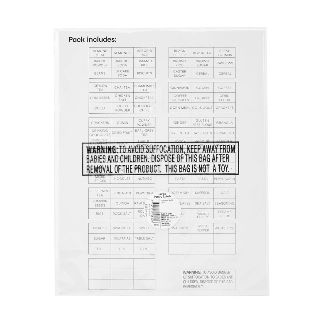 4 Large Pantry Labels, 4 of 4