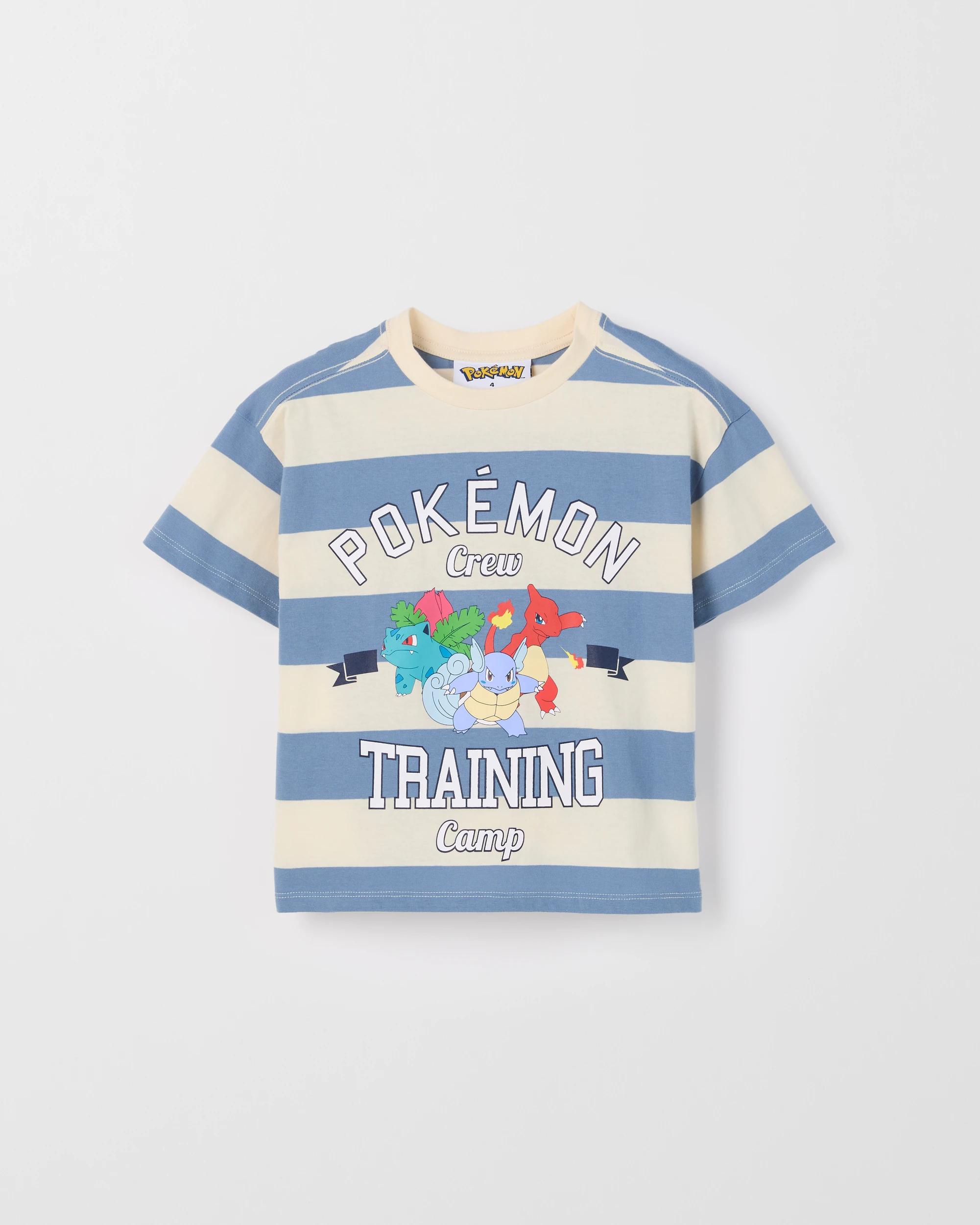 1 Pokemon Stripe Print T-Shirt , 1 of 1