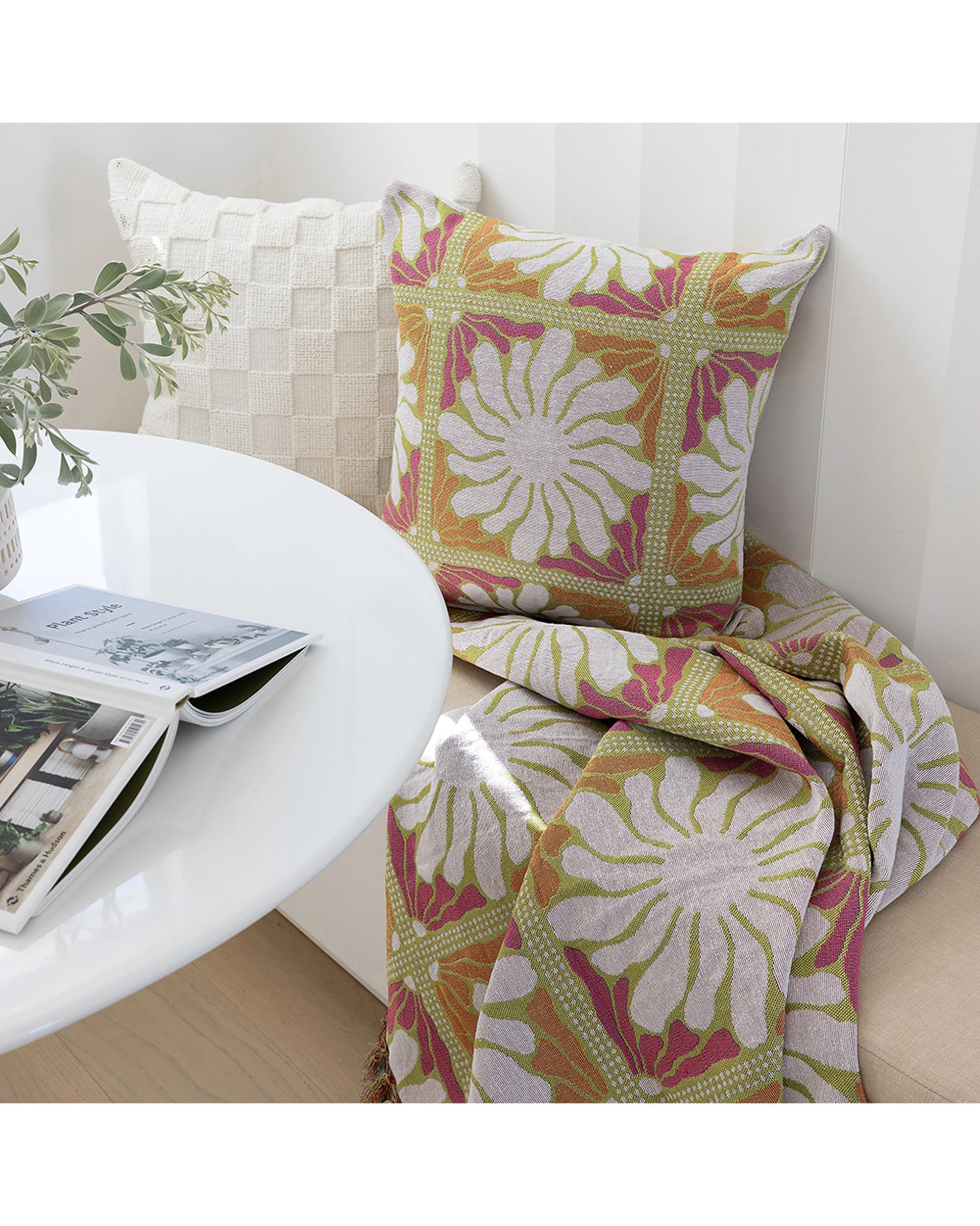 8 Bambury Zinnia Poly/Cotton Throw Blanket 65% Recycled Cotton Eco-Friendly Material - Pattern, 8 of 10