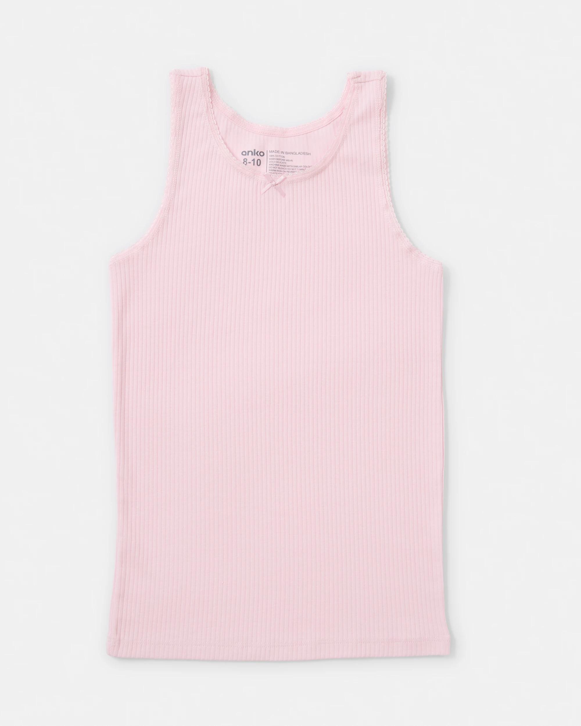 4 3 Pack Ribbed Singlets Bge Singlt, 4 of 6