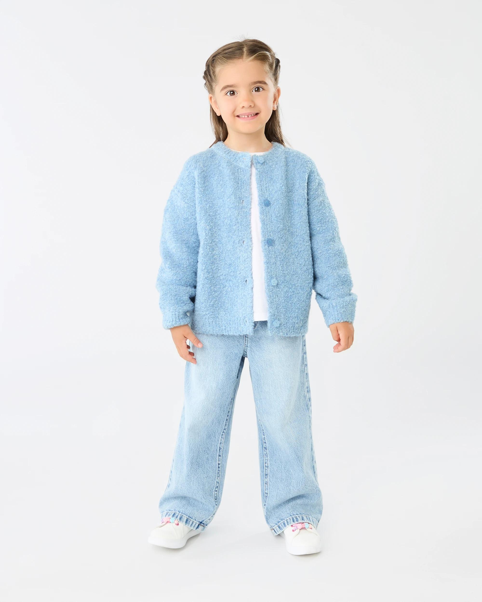 1 Boucle Cardigan Blu Fog, 1 of 8