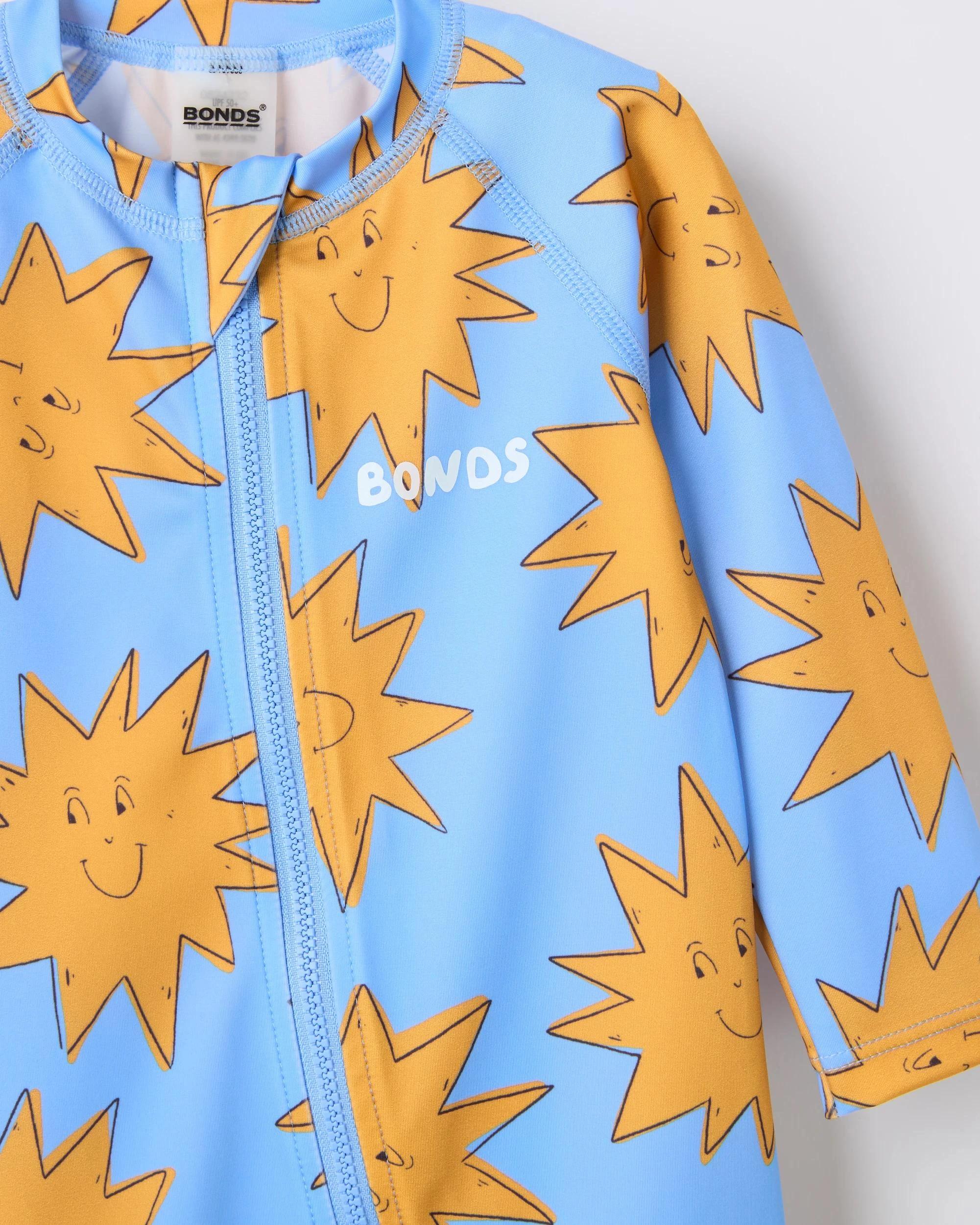 4 Bonds Baby Swim Zip Suit FUN IN THE SUN BLUE, 4 of 4