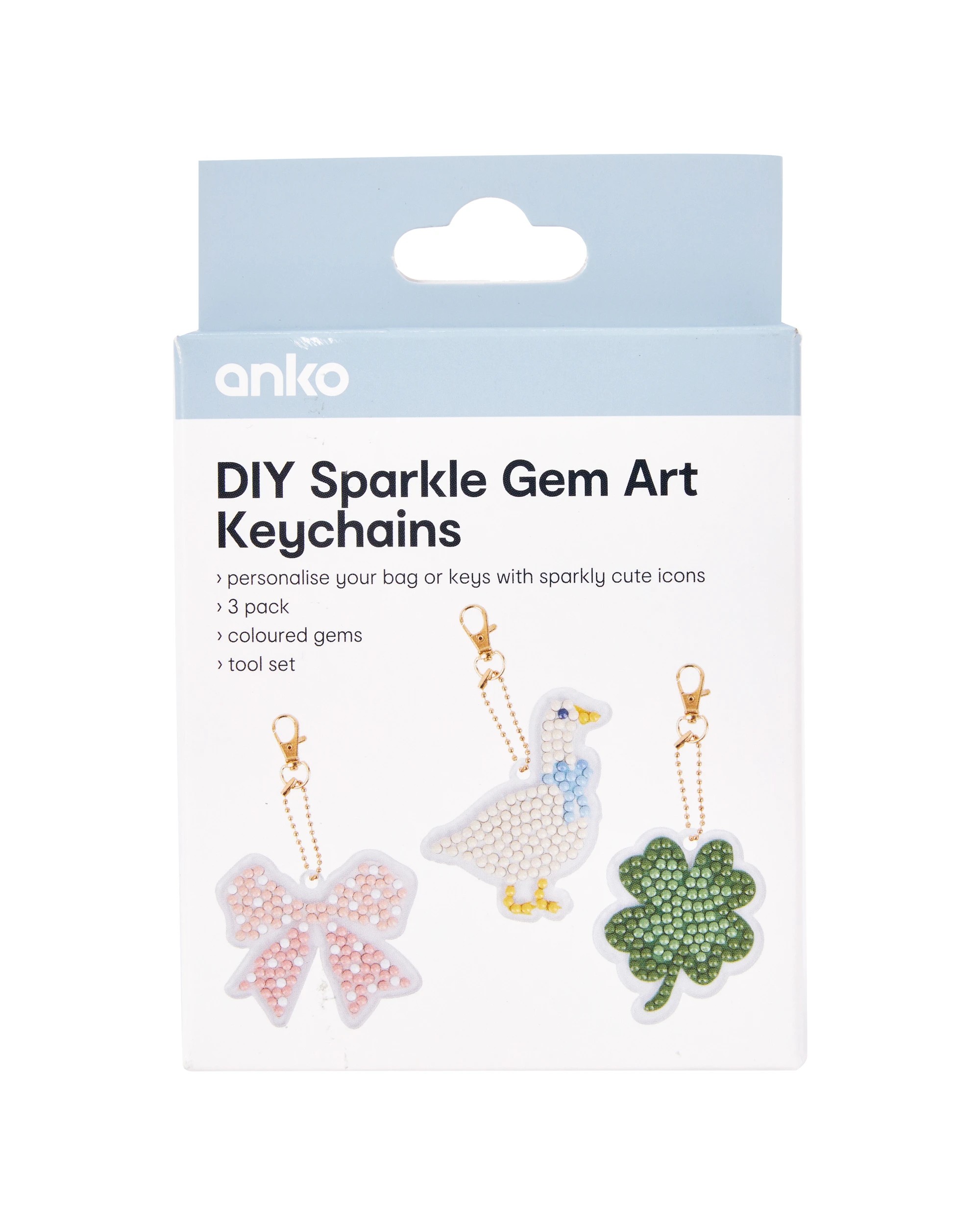 1 DIY Sparkle Gem Art Keychains - Cottage, 1 of 3