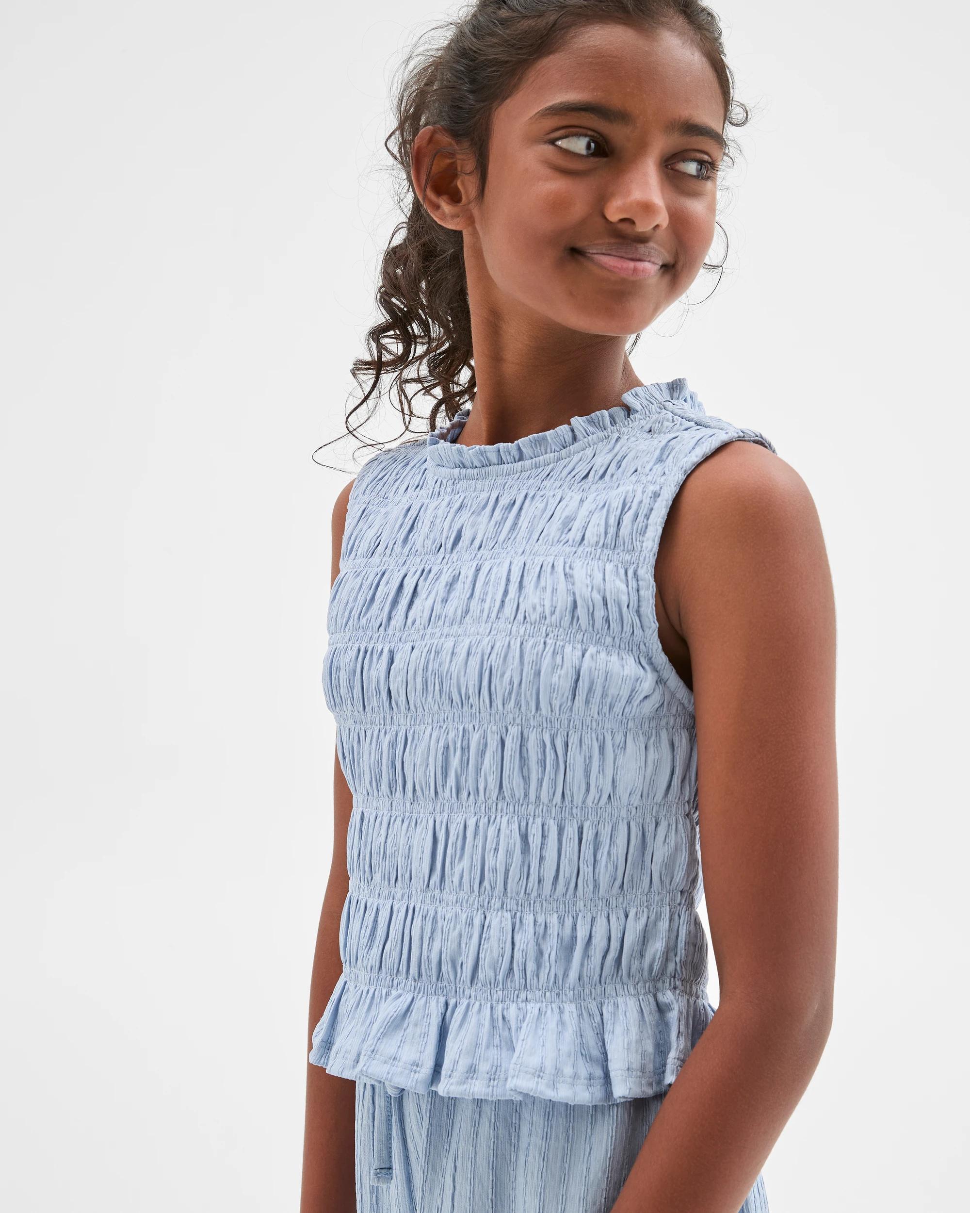 1 Target Kids Textured Knit Tank Top BLUE, 1 of 7