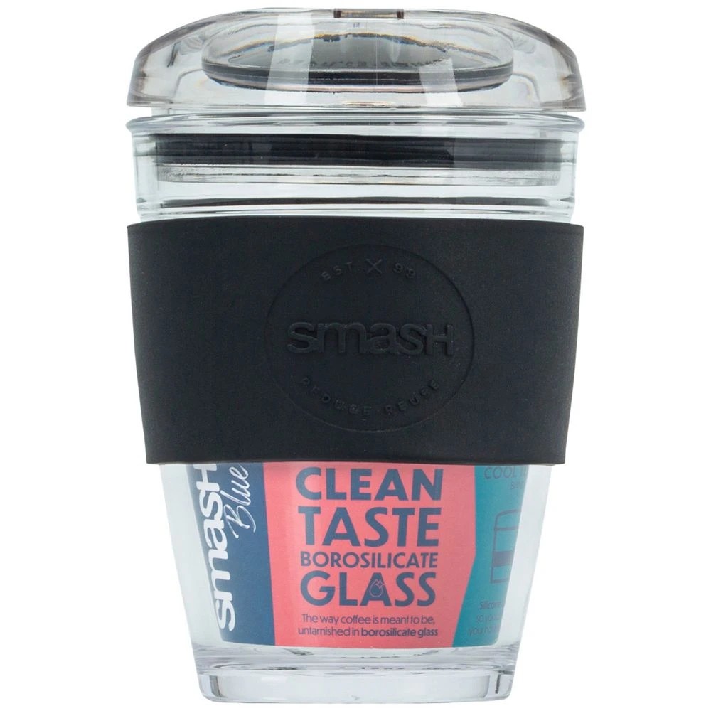 1 Smash Blue Glass Barista Buddy 350mL Black, 1 of 7