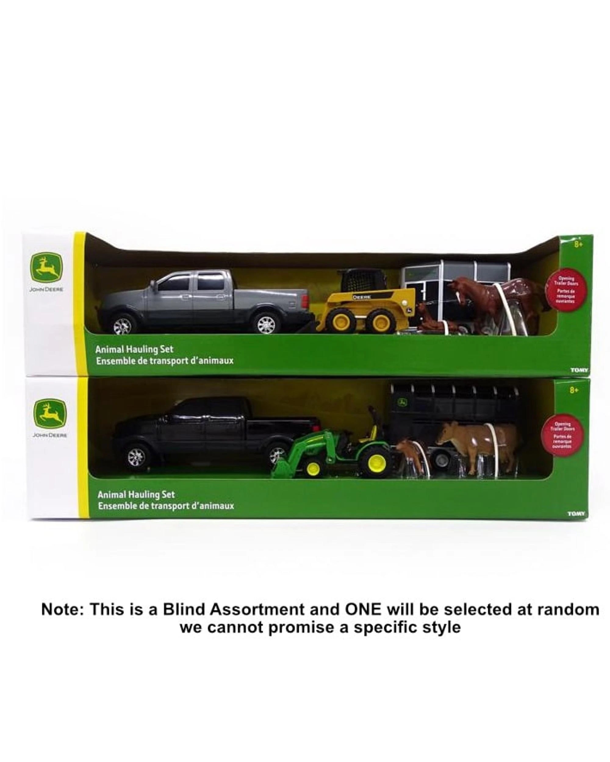 2 John Deere Pickup and Livestock Animal Hauling Set 1:32 Scale Playset Assorted, 2 of 4