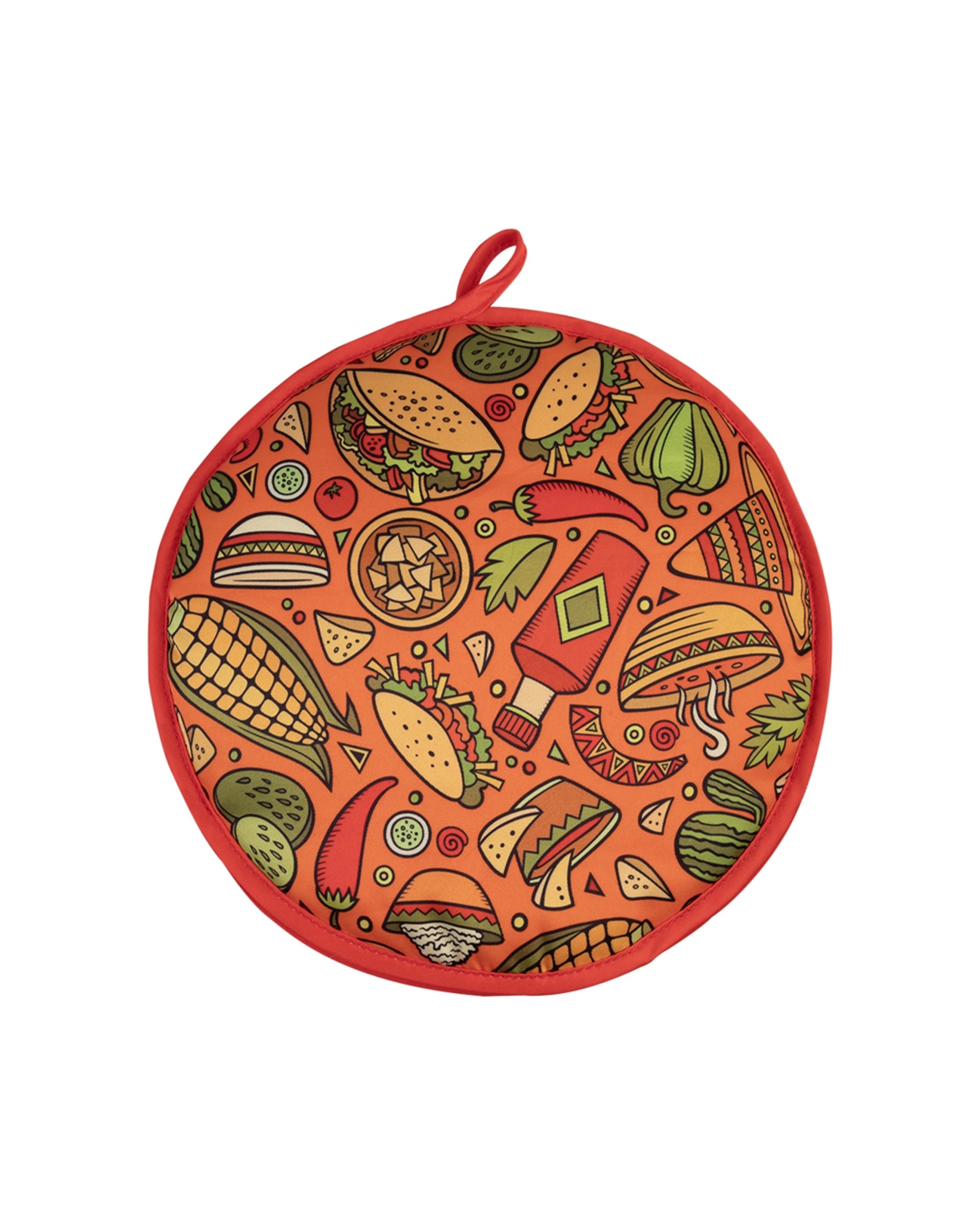 1 Appetito Tortilla Warmer Pouch Kitchen Microwave Safe Holds Up To 12 Tortillas - Red, 1 of 3