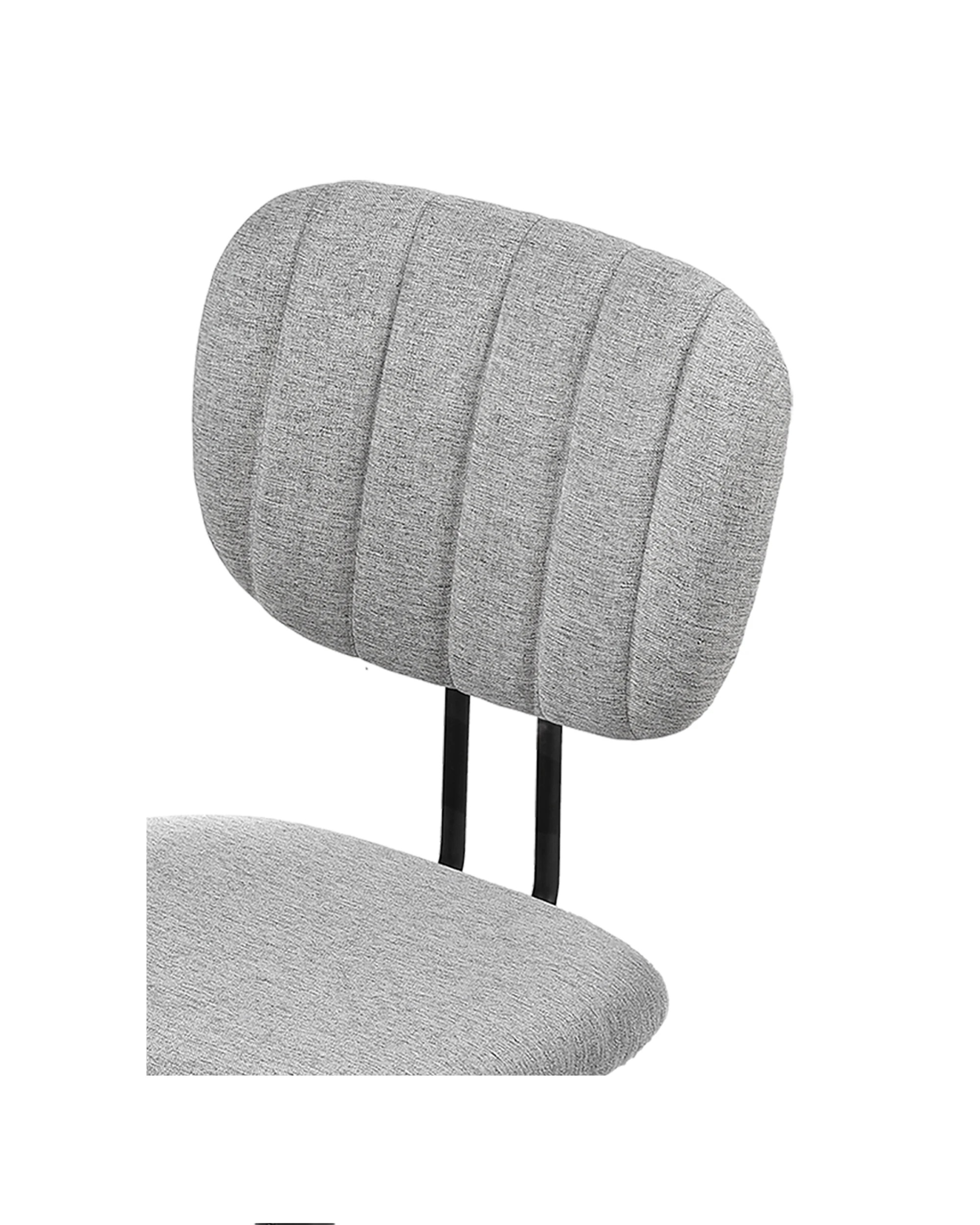5 Artiss Armless Office Chair with Wheels, Ergonomic 360° Swivel Home Office Desk Chair - Grey, 5 of 7