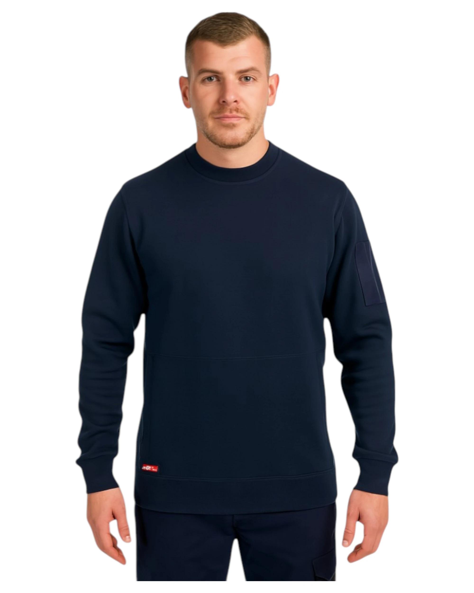 4 Hard Yakka Mens Fleece Crew Jumper Navy NAVY, 4 of 5