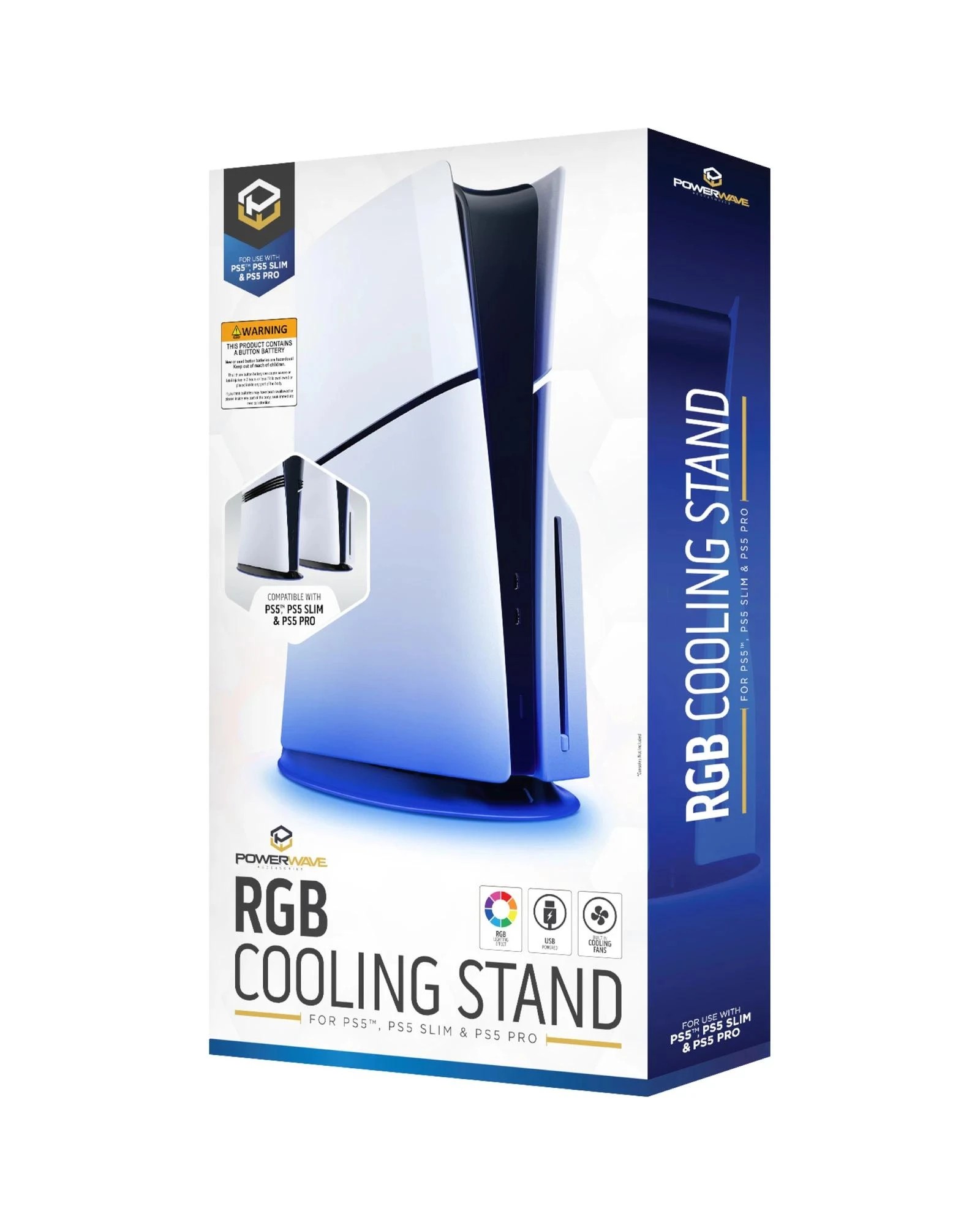 1 Powerwave RGB Cooling Stand for PS5 & PS5 Slim - Multi, 1 of 7