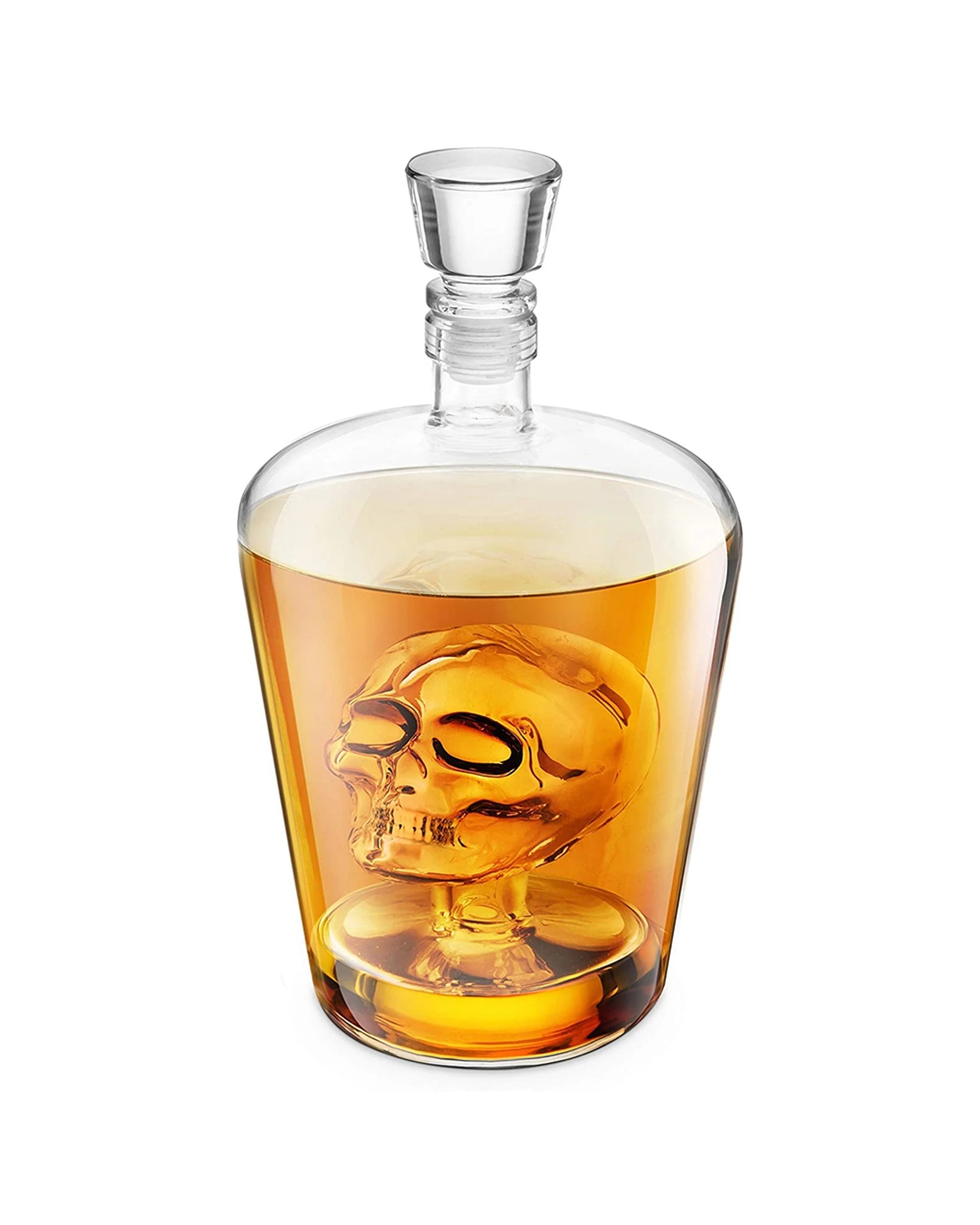1 Final Touch Brain Freeze Skull Decanter Glass With Stopper 1L - Clear, 1 of 4