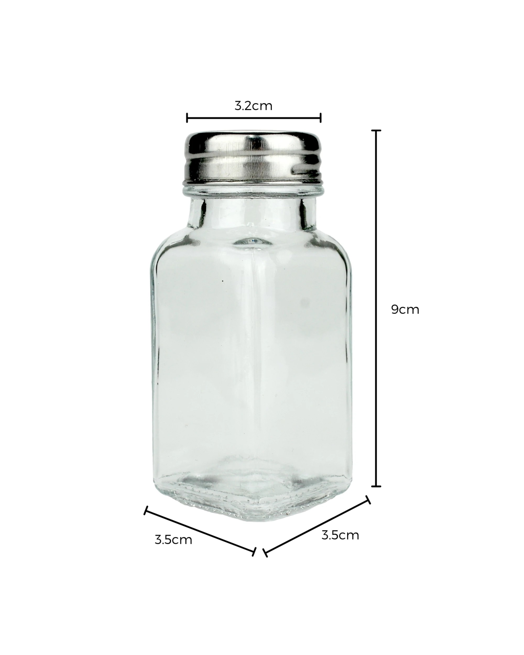 3 Spice Kitchen Screw Top Glass Salt and Pepper Shakers, 3 of 3