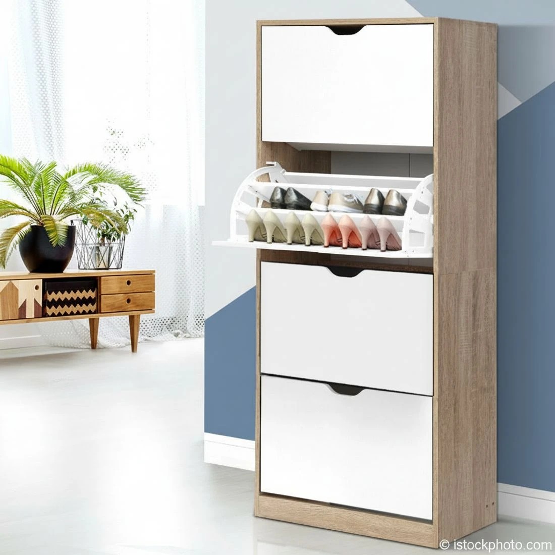 4 Artiss Shoe Rack Cabinet 60 Pairs 4-tier Elen - Multi, 4 of 4