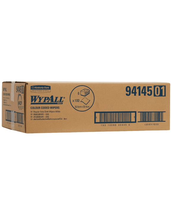WypAll Colour Coded Regular Duty Cloths White 600 Pack